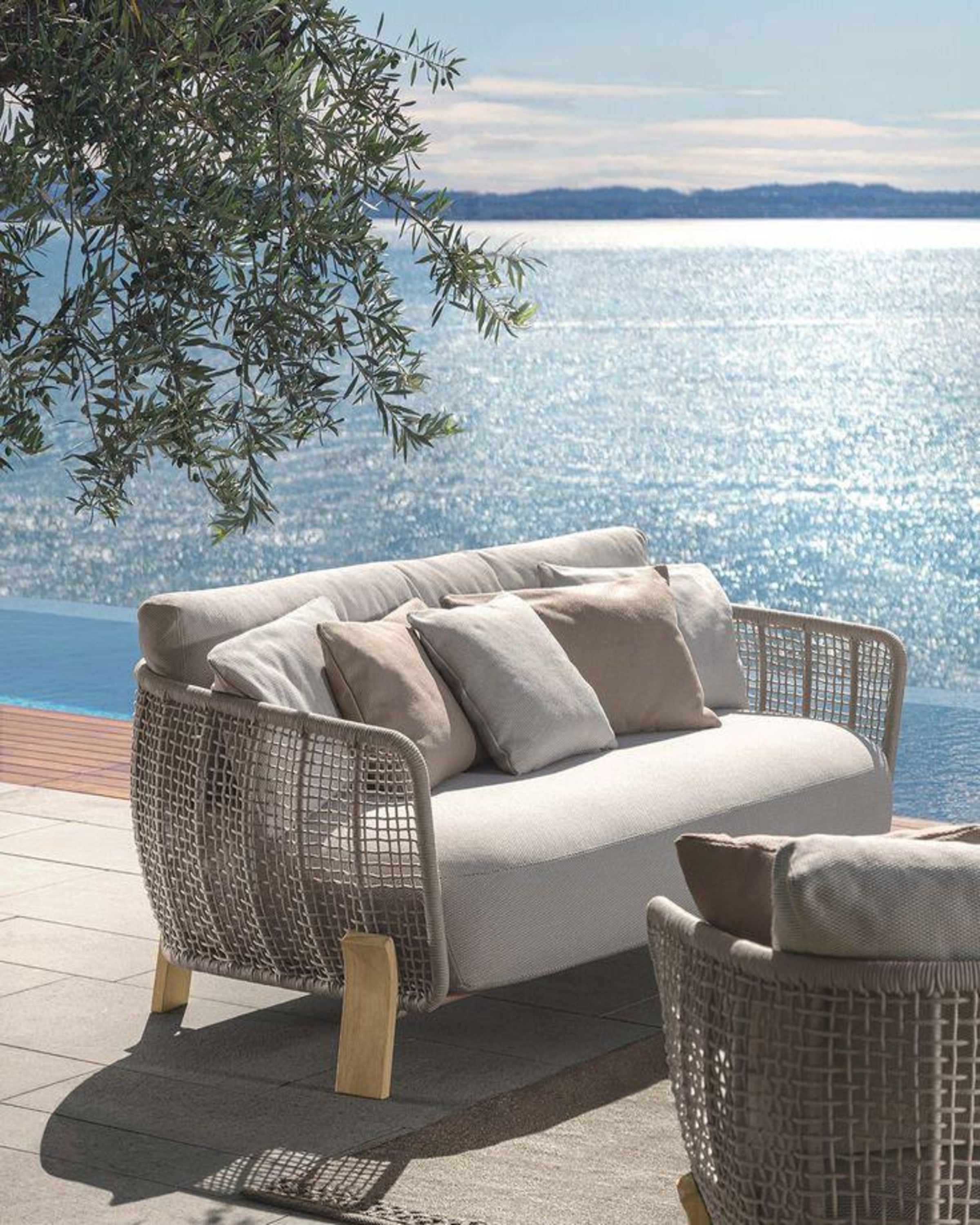 Modern Meadow Mist Luxury Outdoor Sofa