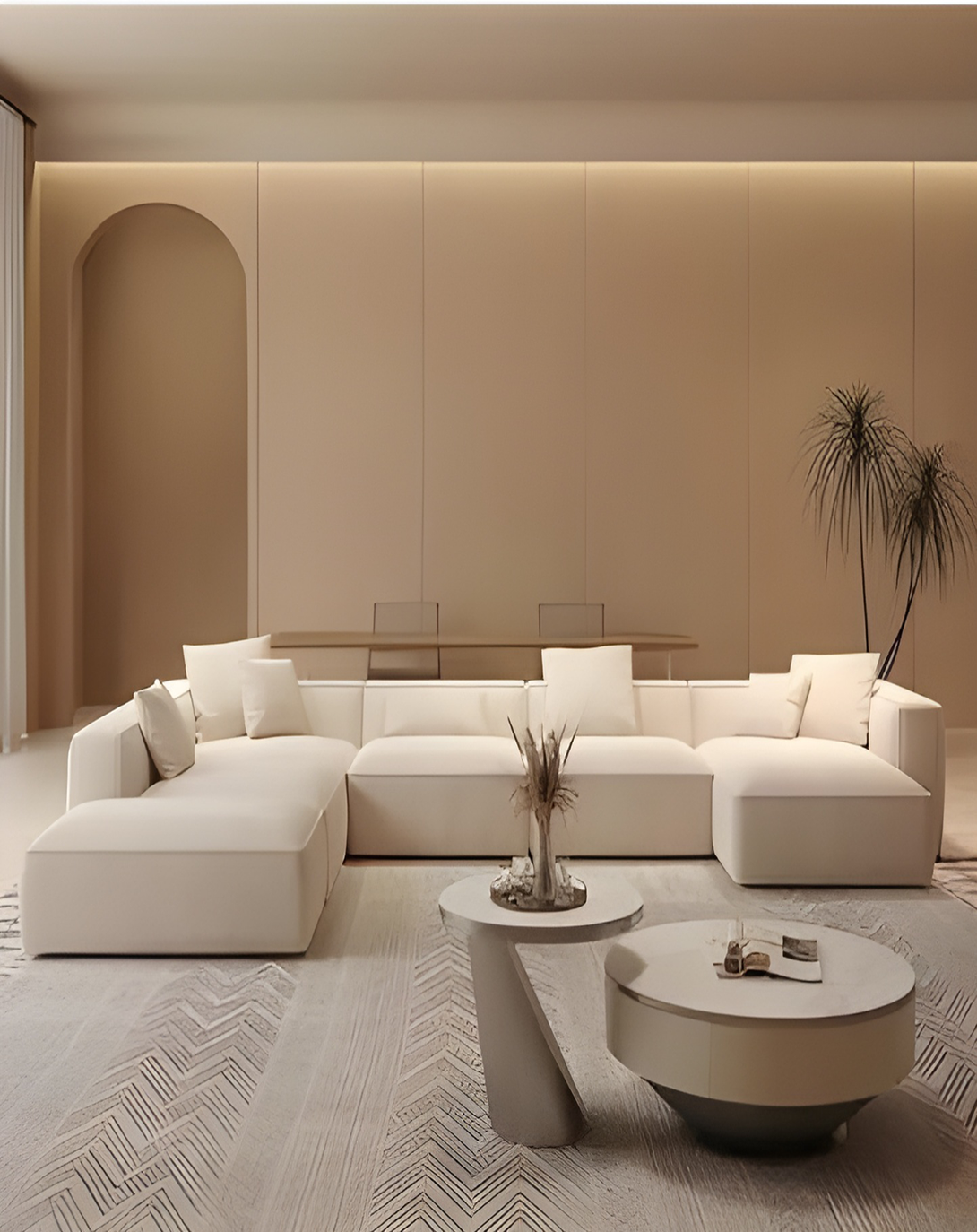 Modern Mid-Century Modern L Shaped Sofa ANGIE HOMES