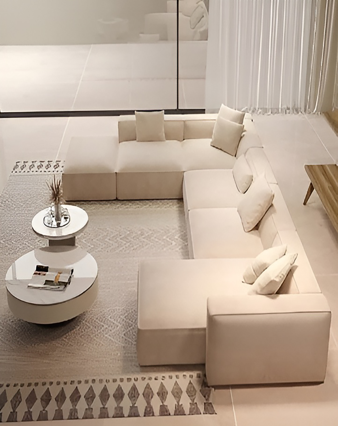 Modern Mid-Century Modern L Shaped Sofa