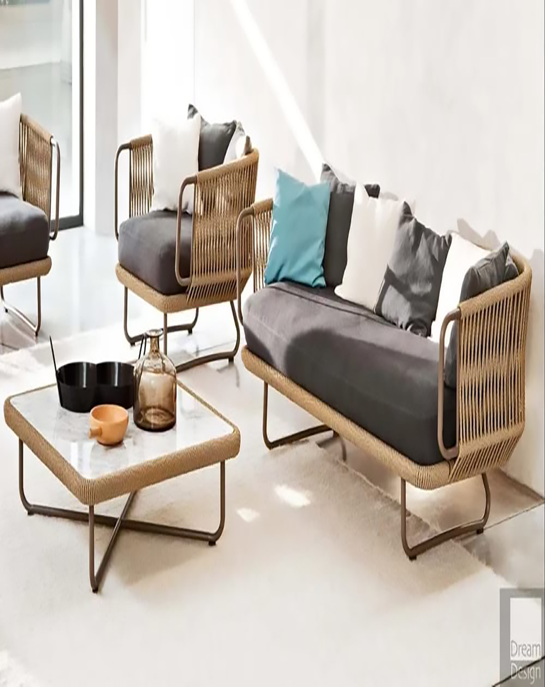 Modern Minimalist Modern Outdoor Sofa ANGIE HOMES