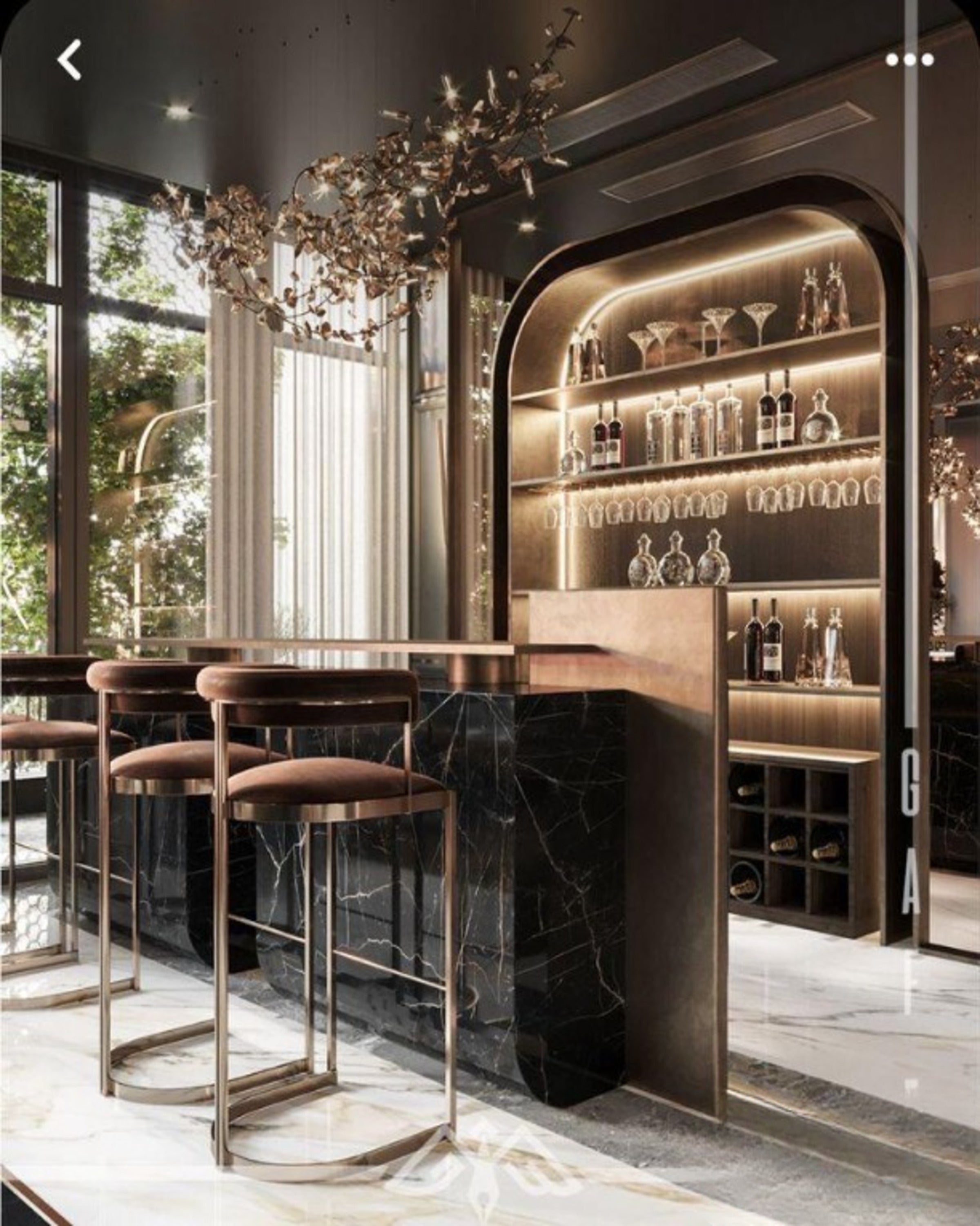 Modern Mirrored Luxury Bar Unit - Angie Homes – ANGIE HOMES