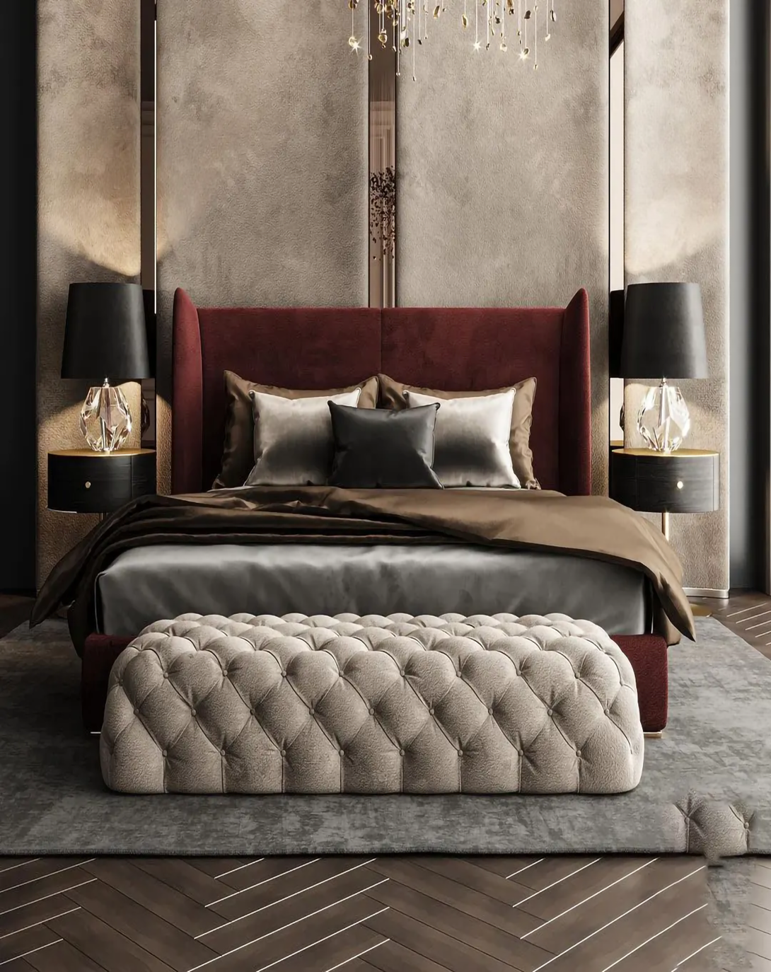 Modern Natural Luxury Wood Bed ANGIE HOMES