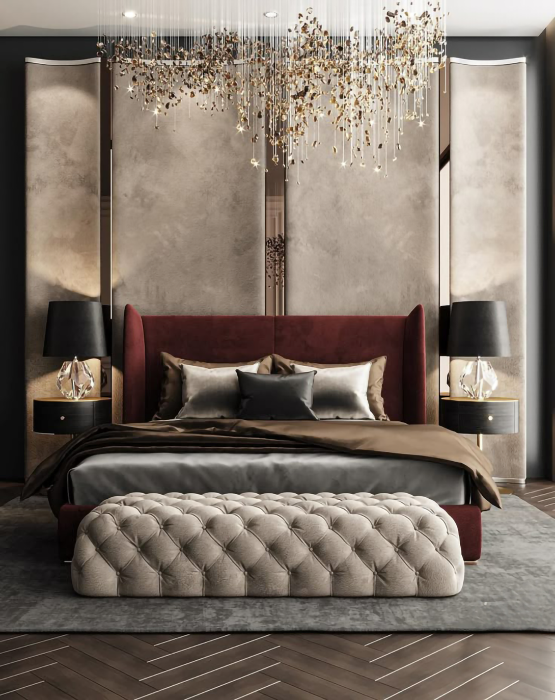 Modern Natural Luxury Wood Bed ANGIE HOMES