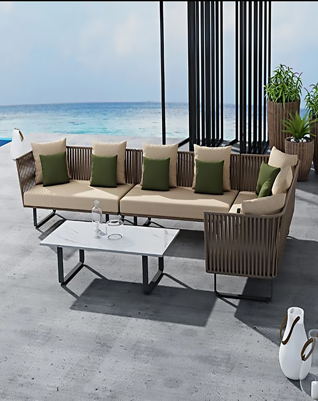 Modern Rattan Luxury Outdoor Sofa ANGIE HOMES
