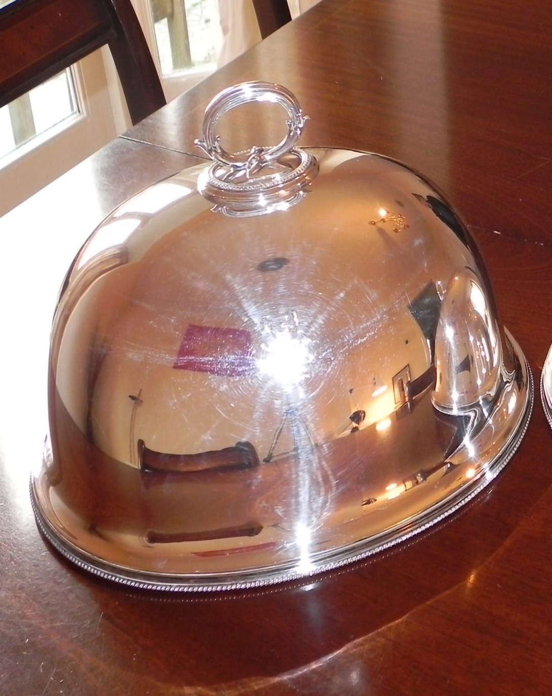 Modern Silver Plated Dish Cover