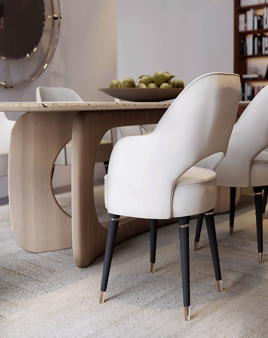 Modern Sleek High Gloss Dining Table ANGIE HOMES