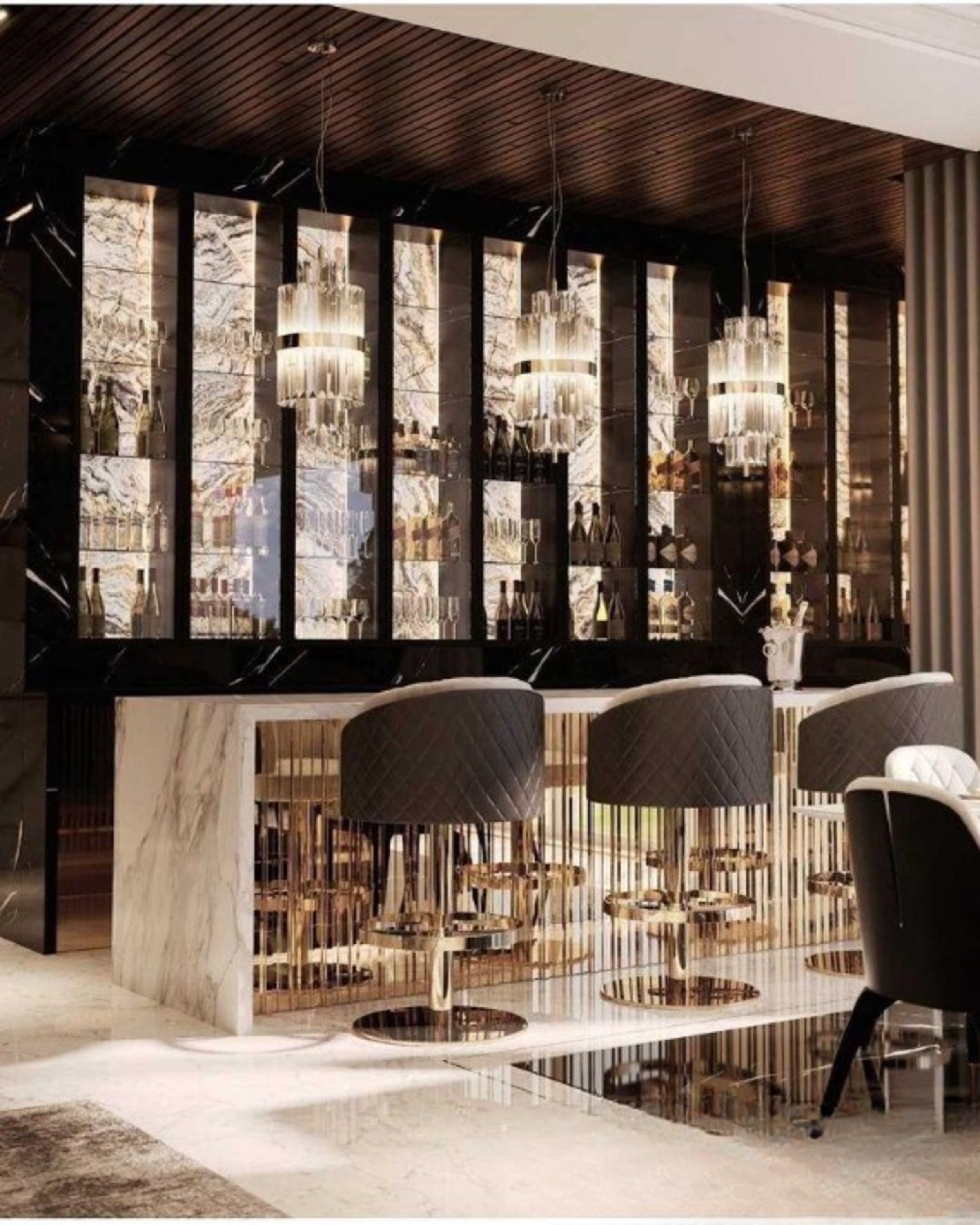 Modern Urban Concrete Luxury Bar Unit