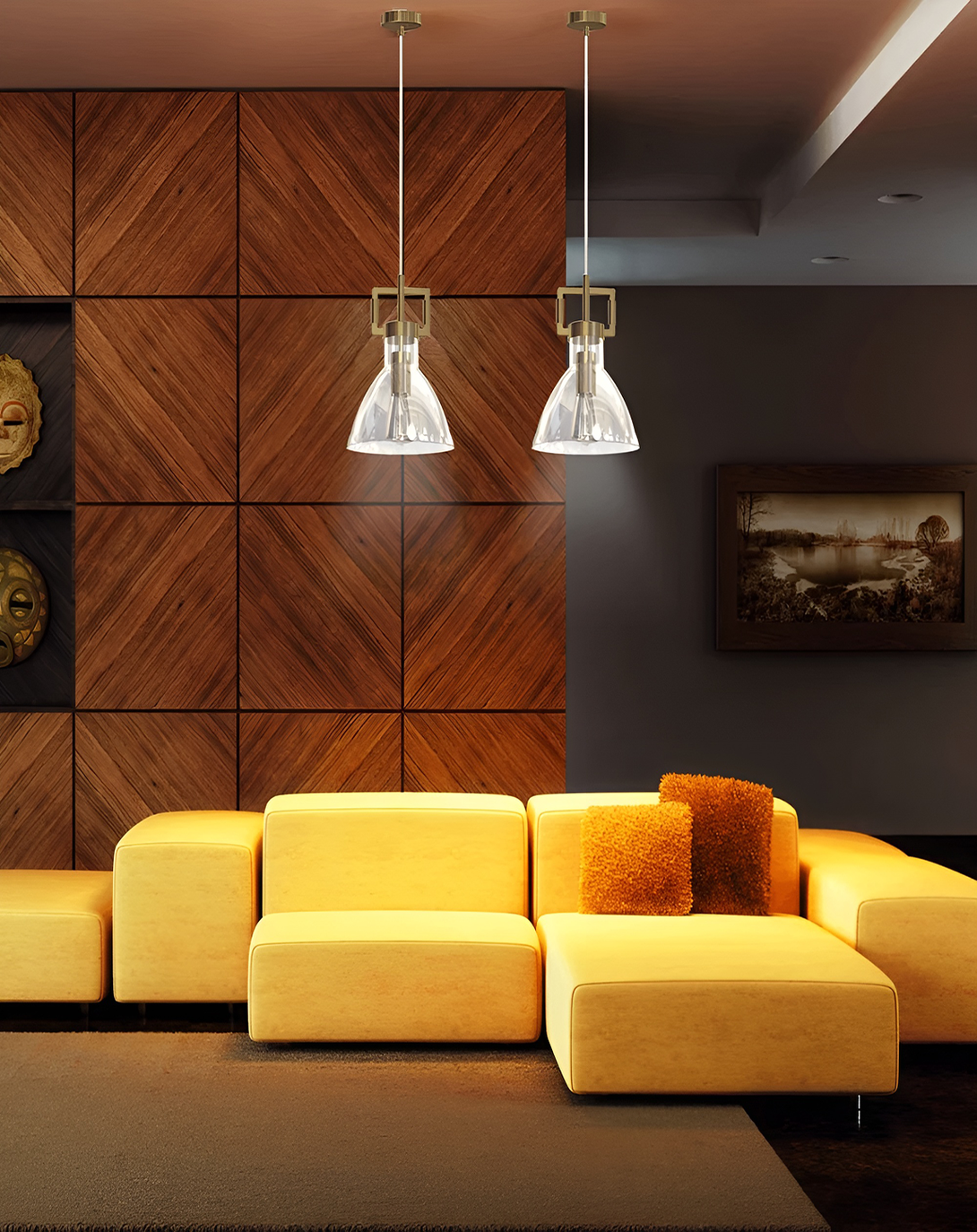 Modern Watty Glass Luxury Hanging Light