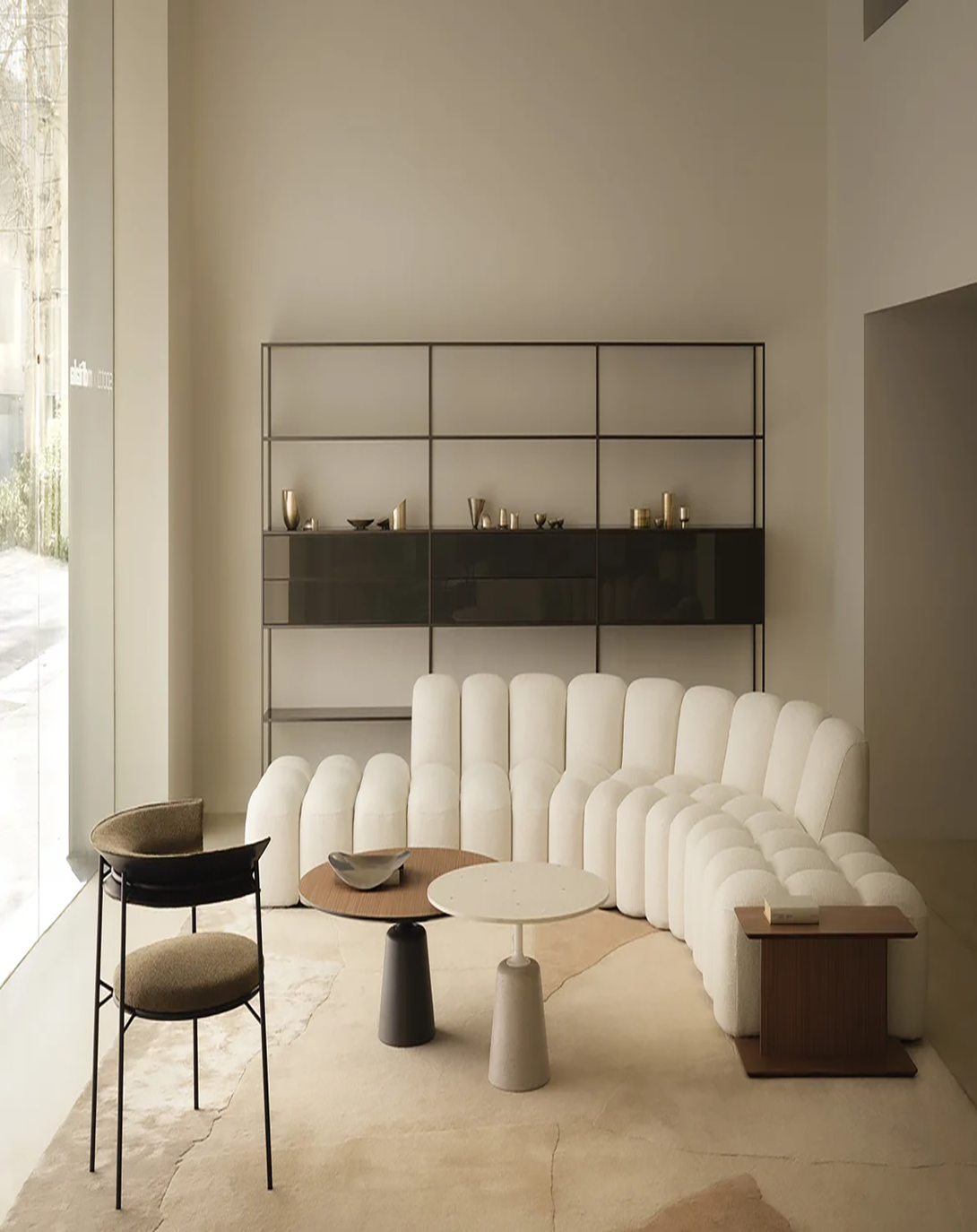 Modern White Luxury L Shaped Luxury Sofa ANGIE HOMES