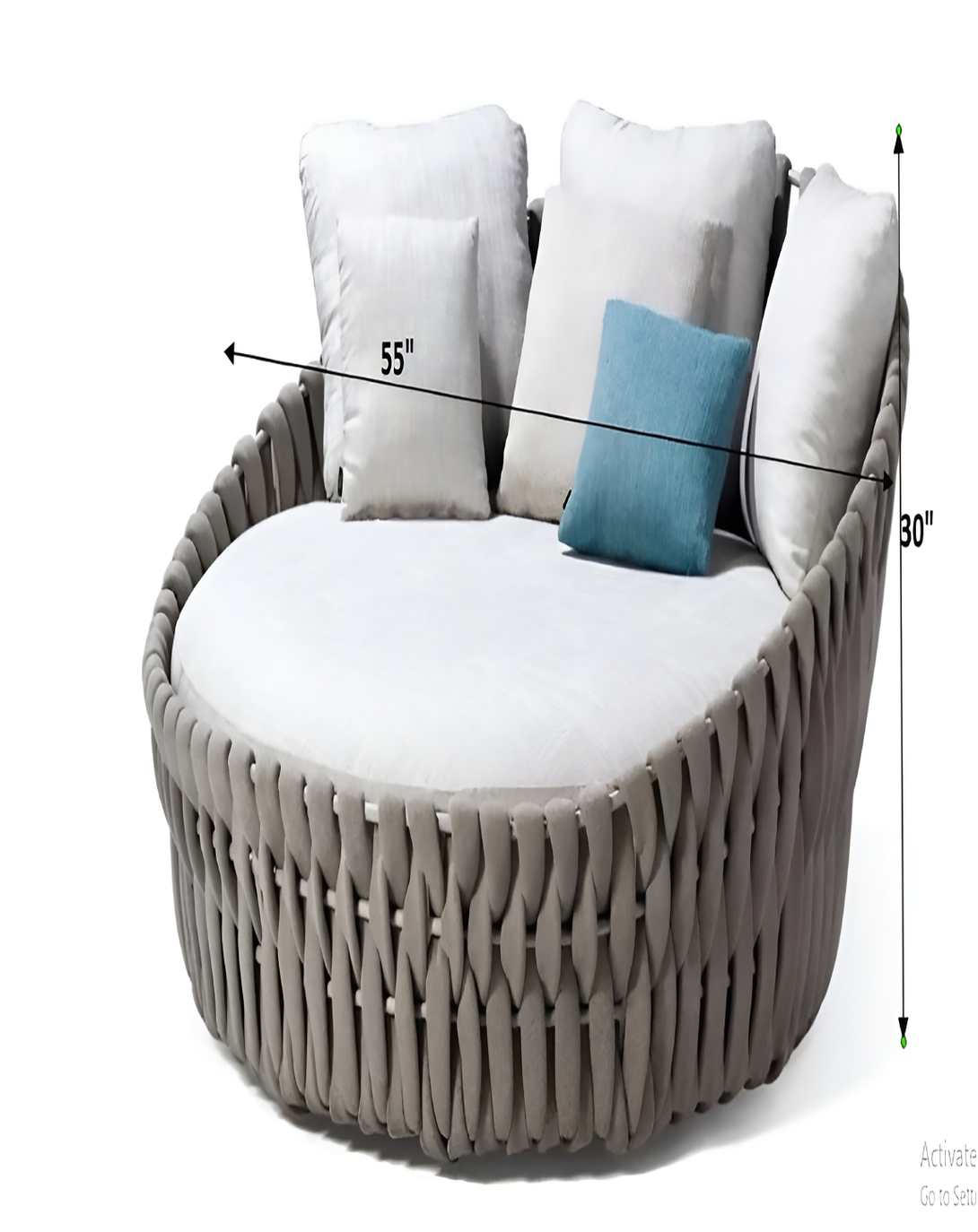 Modern Wicker Luxury Sofa Chair ANGIE HOMES