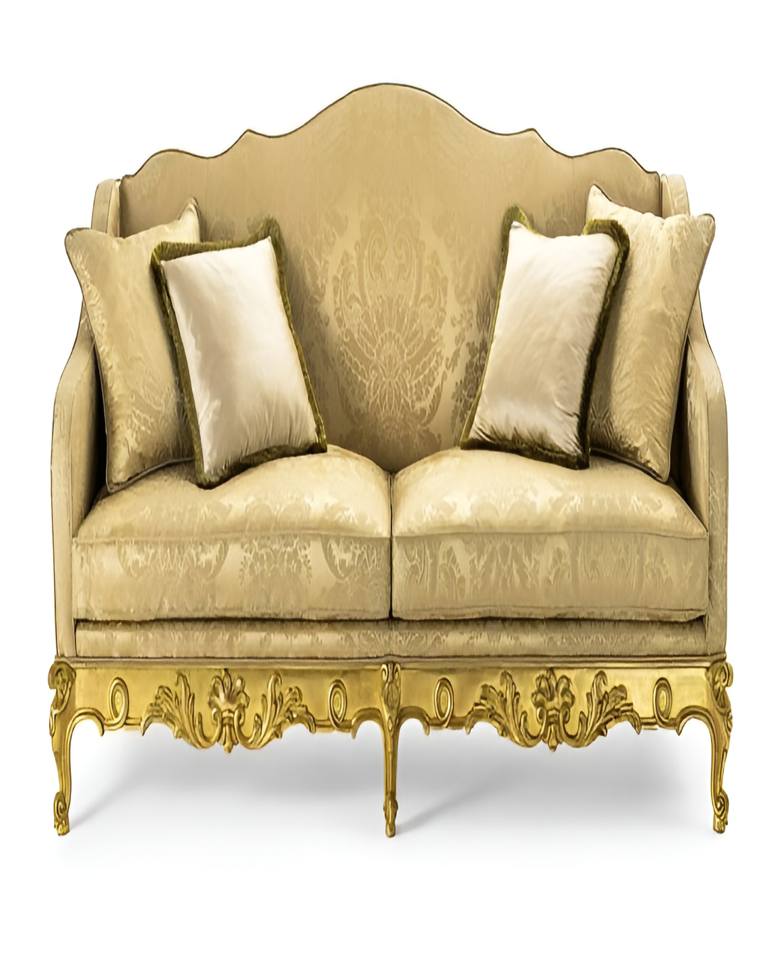 NESTING GOLDEN & BROWN CLASSIC SOFA ANGIE HOMES