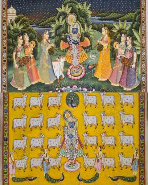 Navanita Radha Krishna Pichwai Paintings ANGIE KRIPALANI DESIGN- ANGIE HOMES -ANGIES INDIA