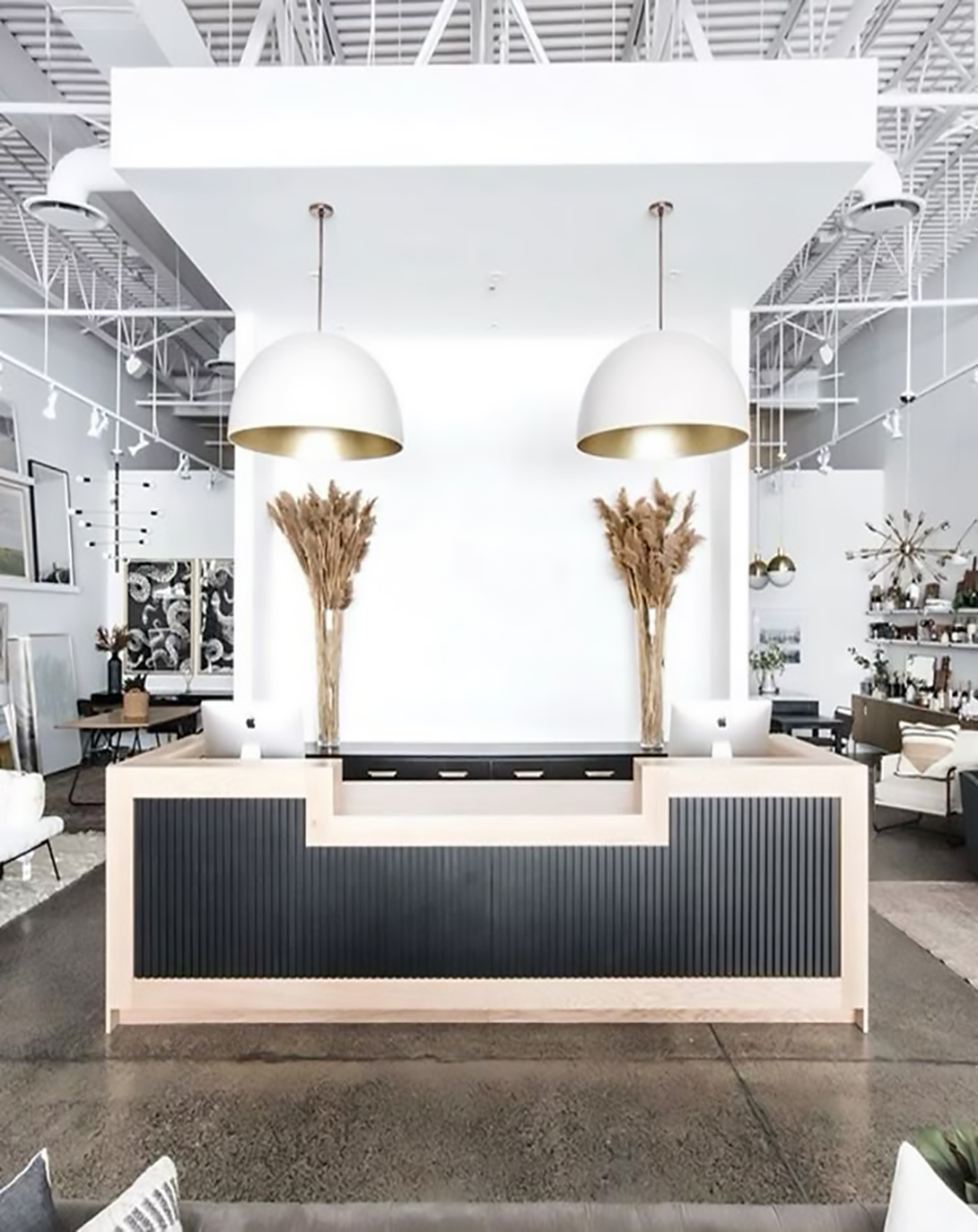 Norma Brown Reception Desk  Modern Industrial Reception