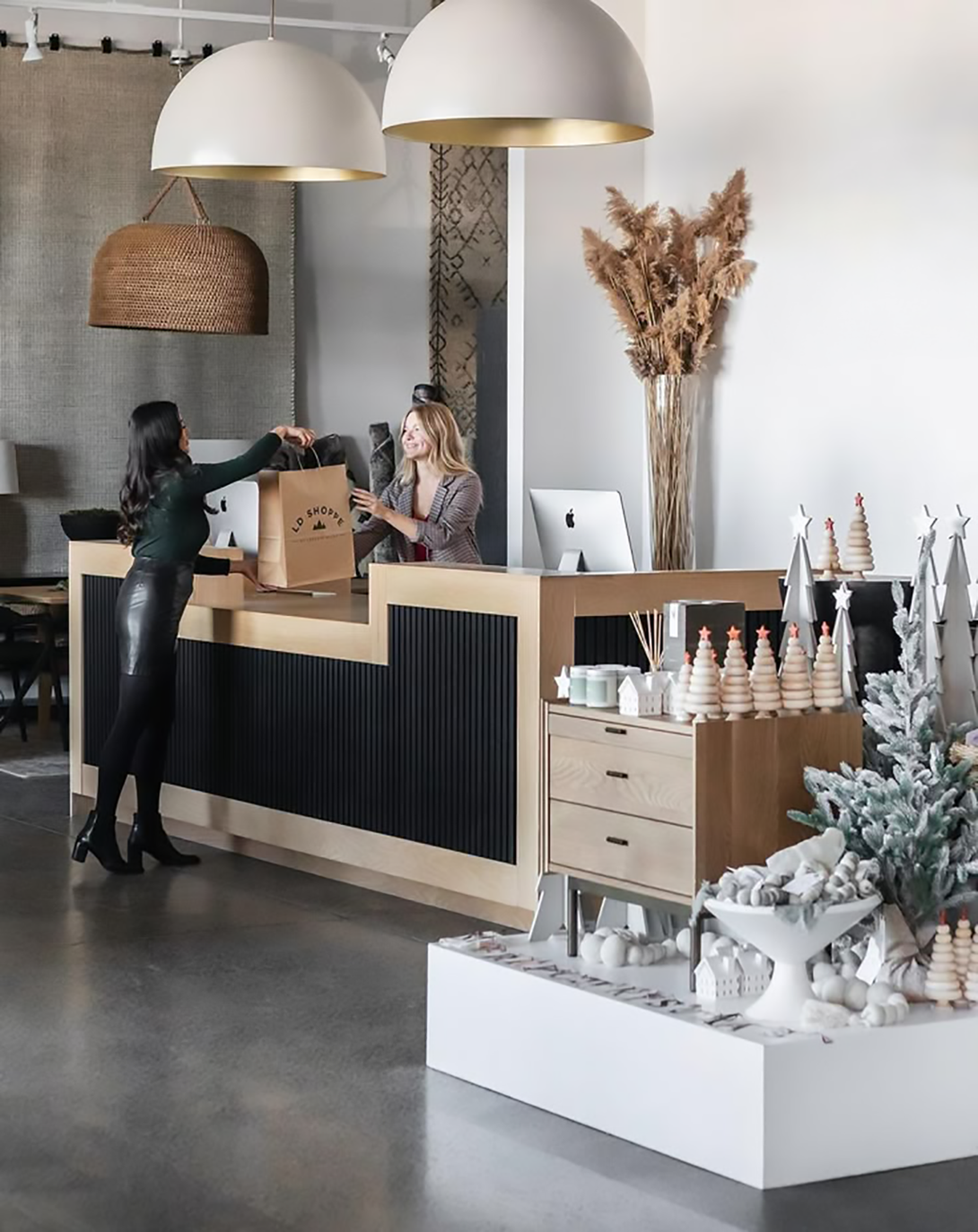 Norma Brown Reception Desk  Modern Industrial Reception