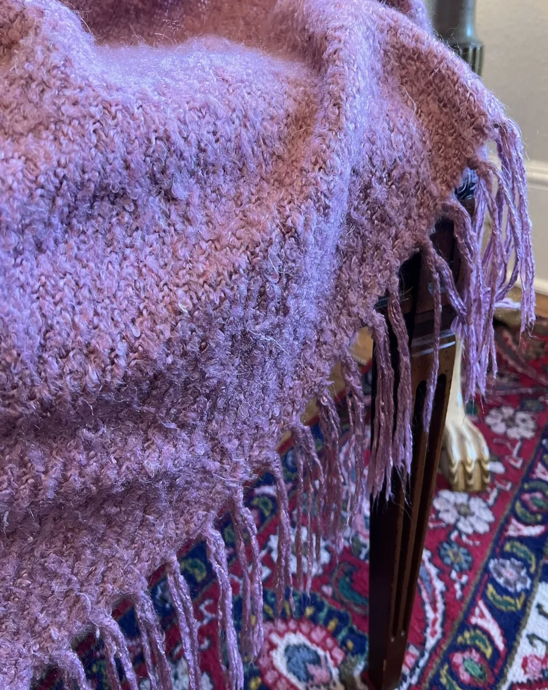 OMRI PINK THROW & BLANKET