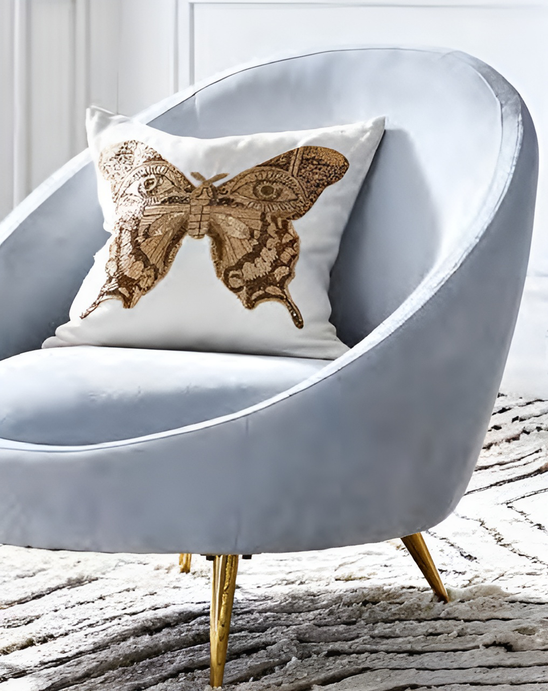 Omid Blue Sofa Chair ANGIE HOMES