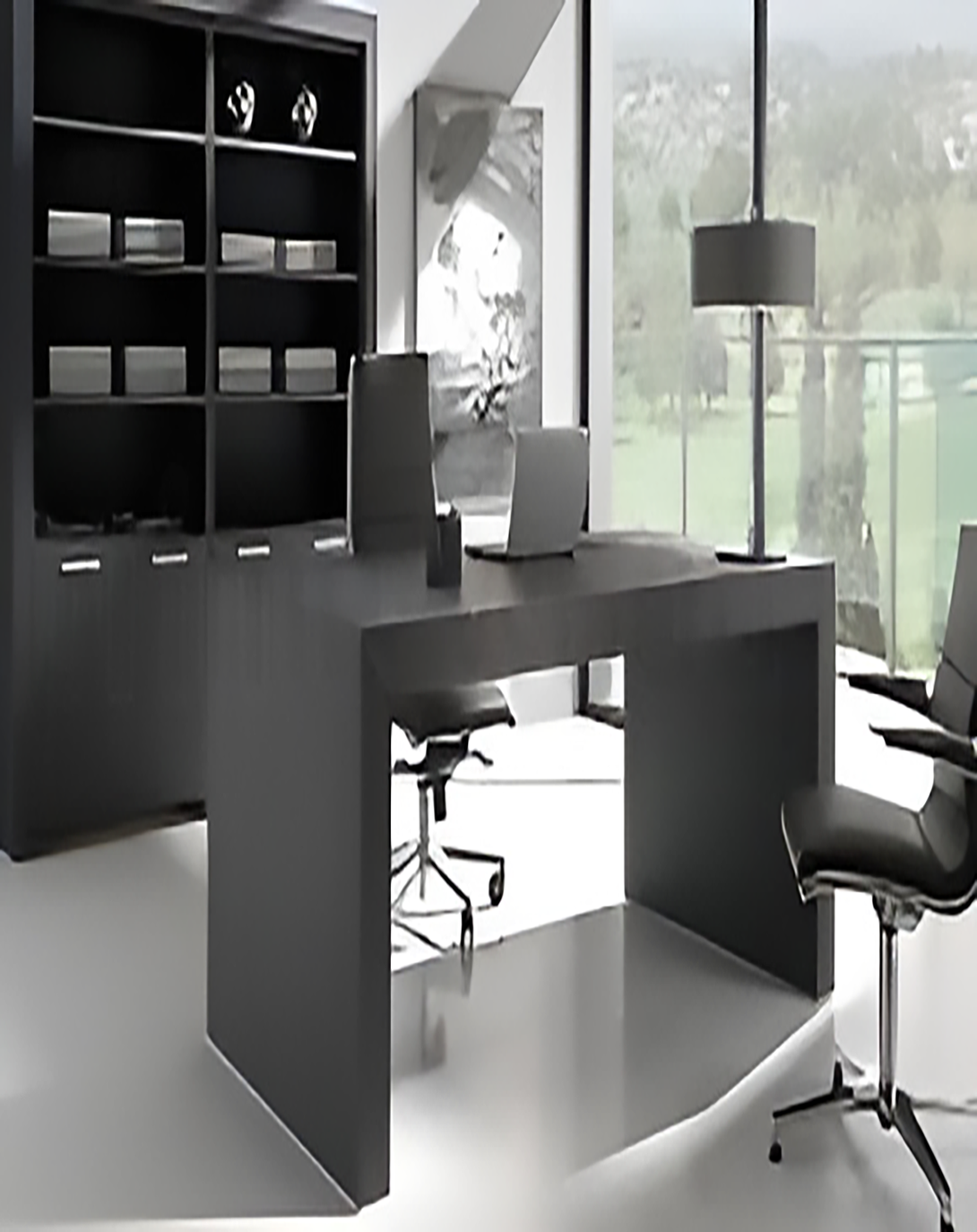 One Grey Office Desk ANGIE HOMES