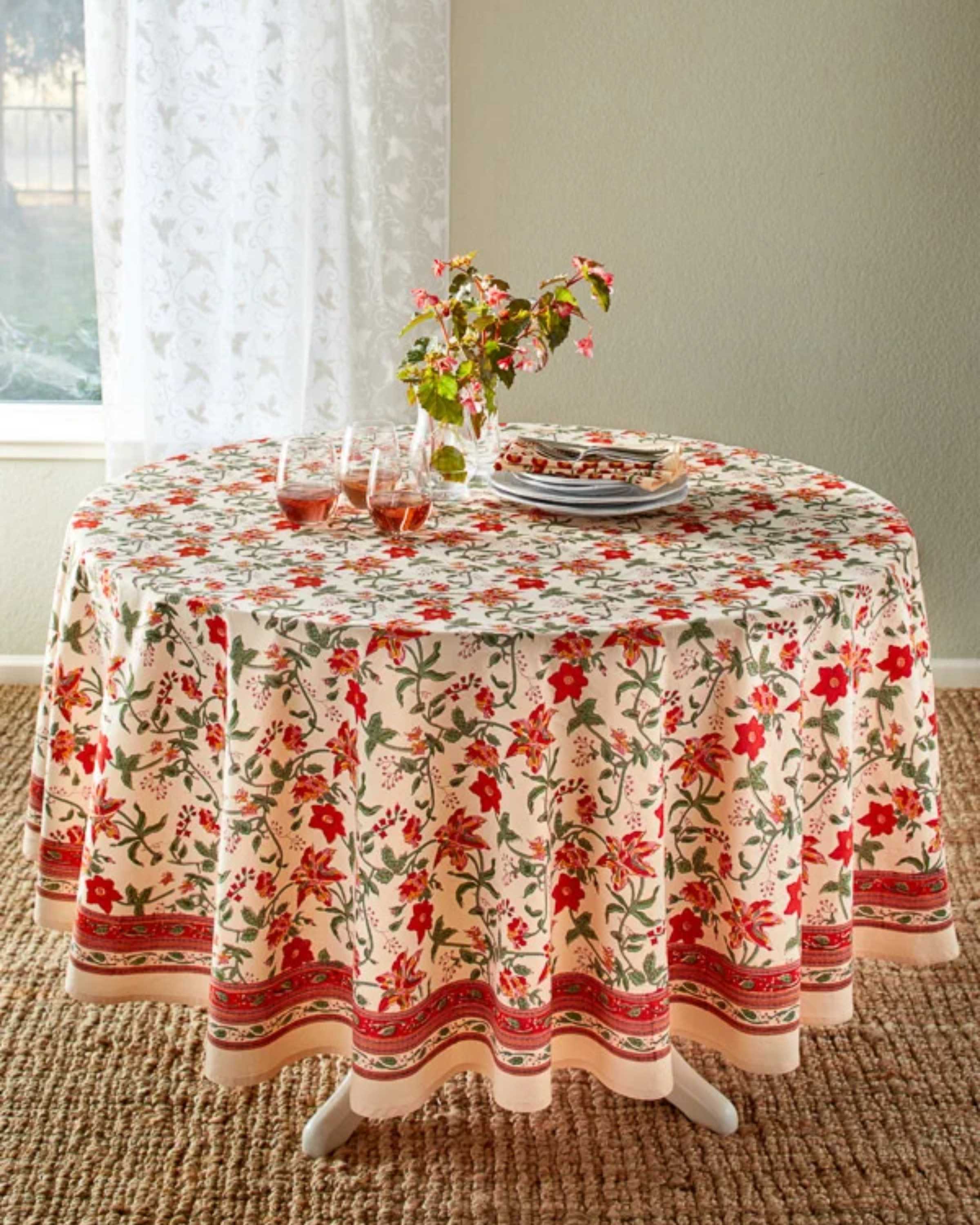 Outdoor Round Table Cloth ANGIE HOMES