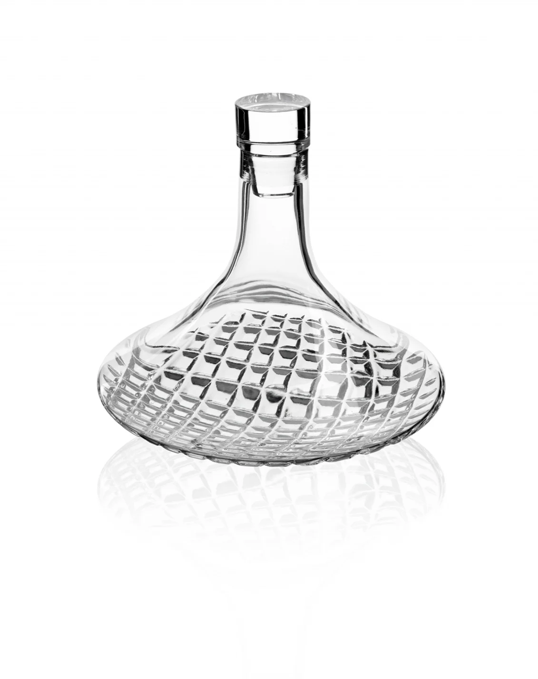 PANSY CLEAR CRYSTAL SHORT DECANTER