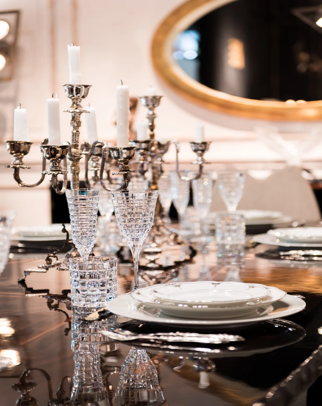 PANSY CLEAR CRYSTAL SHORT DECANTER