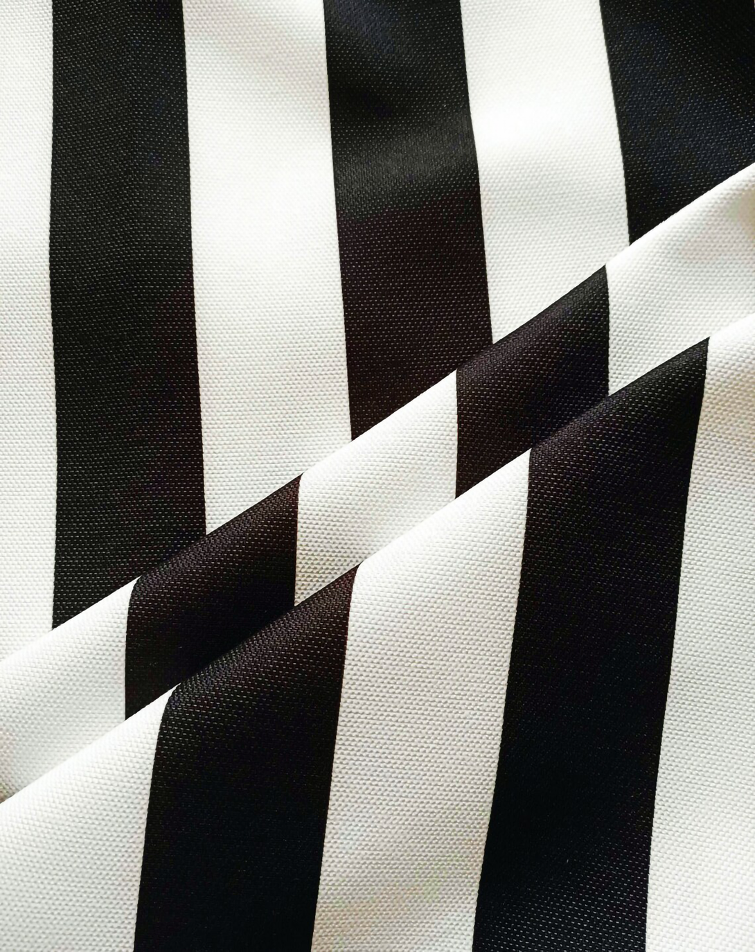 PICO BLACK & WHITE STRIPED LUXURY FABRIC ANGIE HOMES