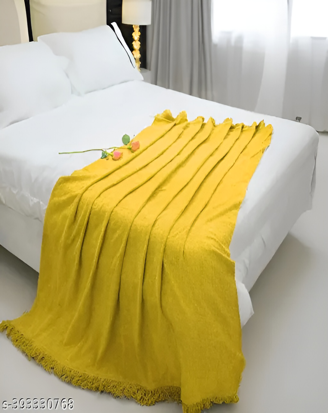 POE LUXURY TURMERIC THROW & BLANKET