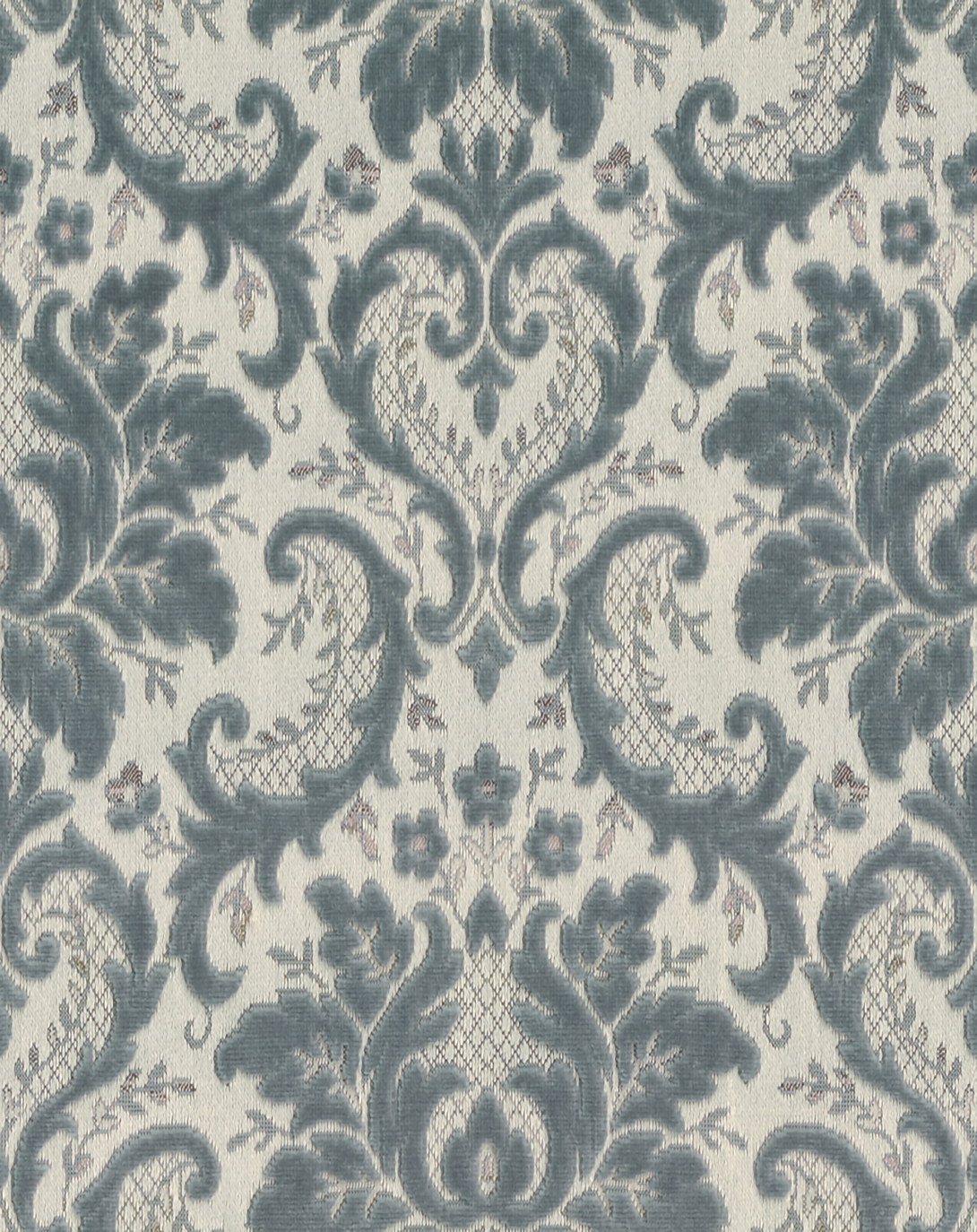 PONTUS LIGHT BLUE DAMASK FABRIC