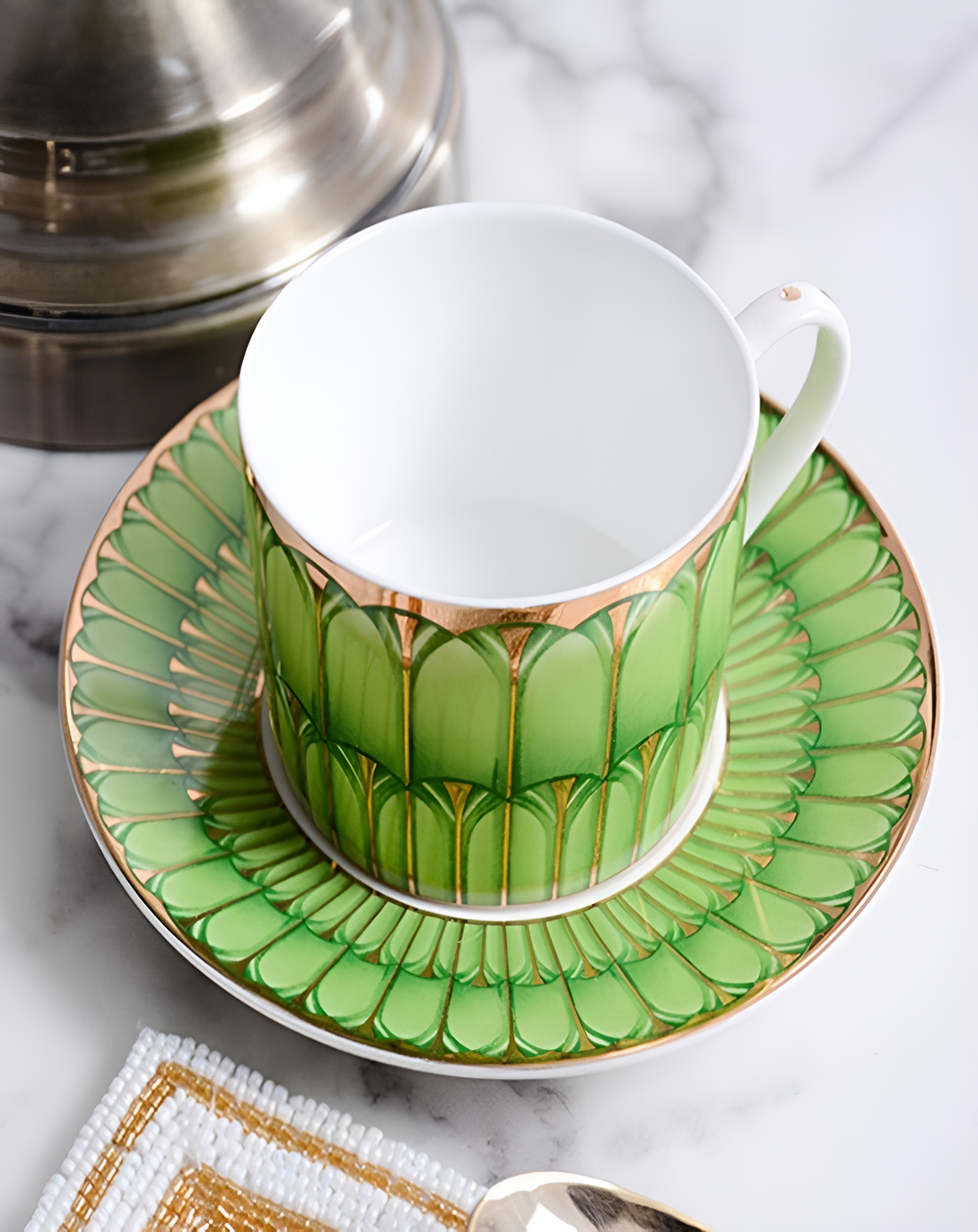 Pastoral Green Dinner and Tea Set ANGIE HOMES
