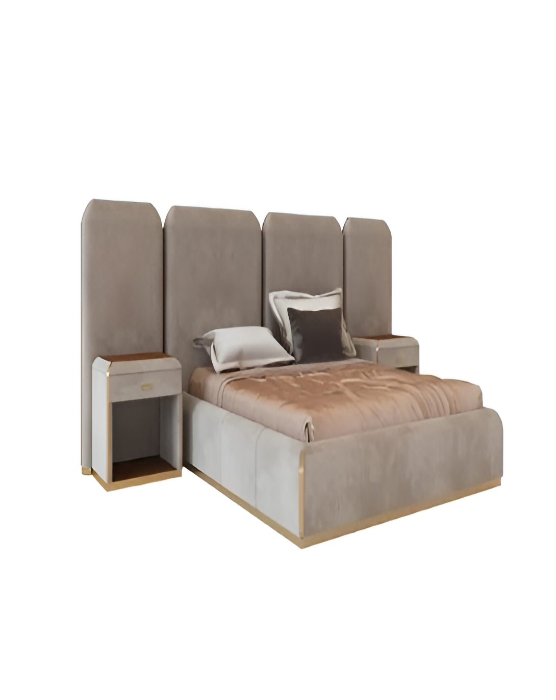 Pearl Leatherier Panel Modern Bed