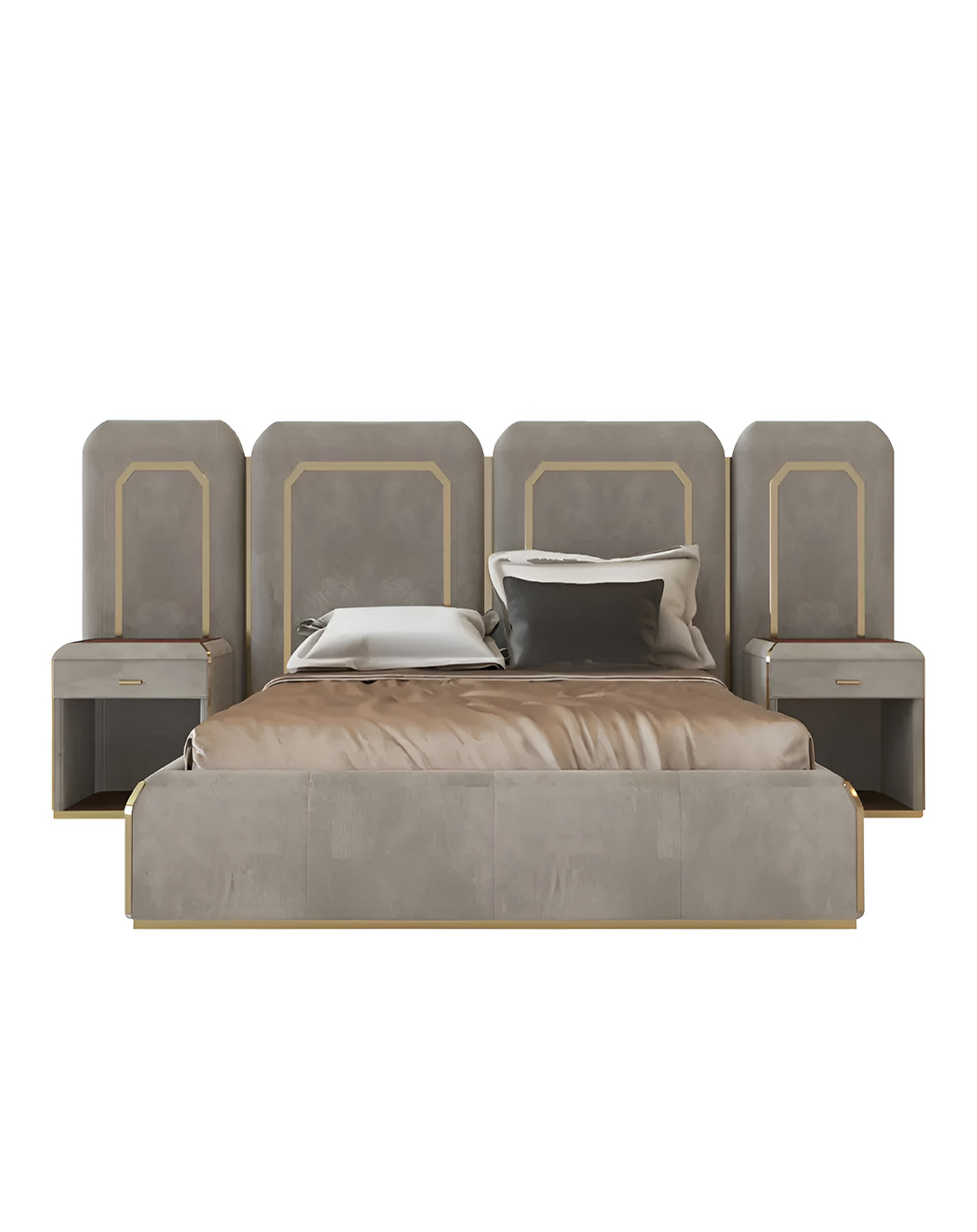 Pearl Leatherier Panel Modern Bed