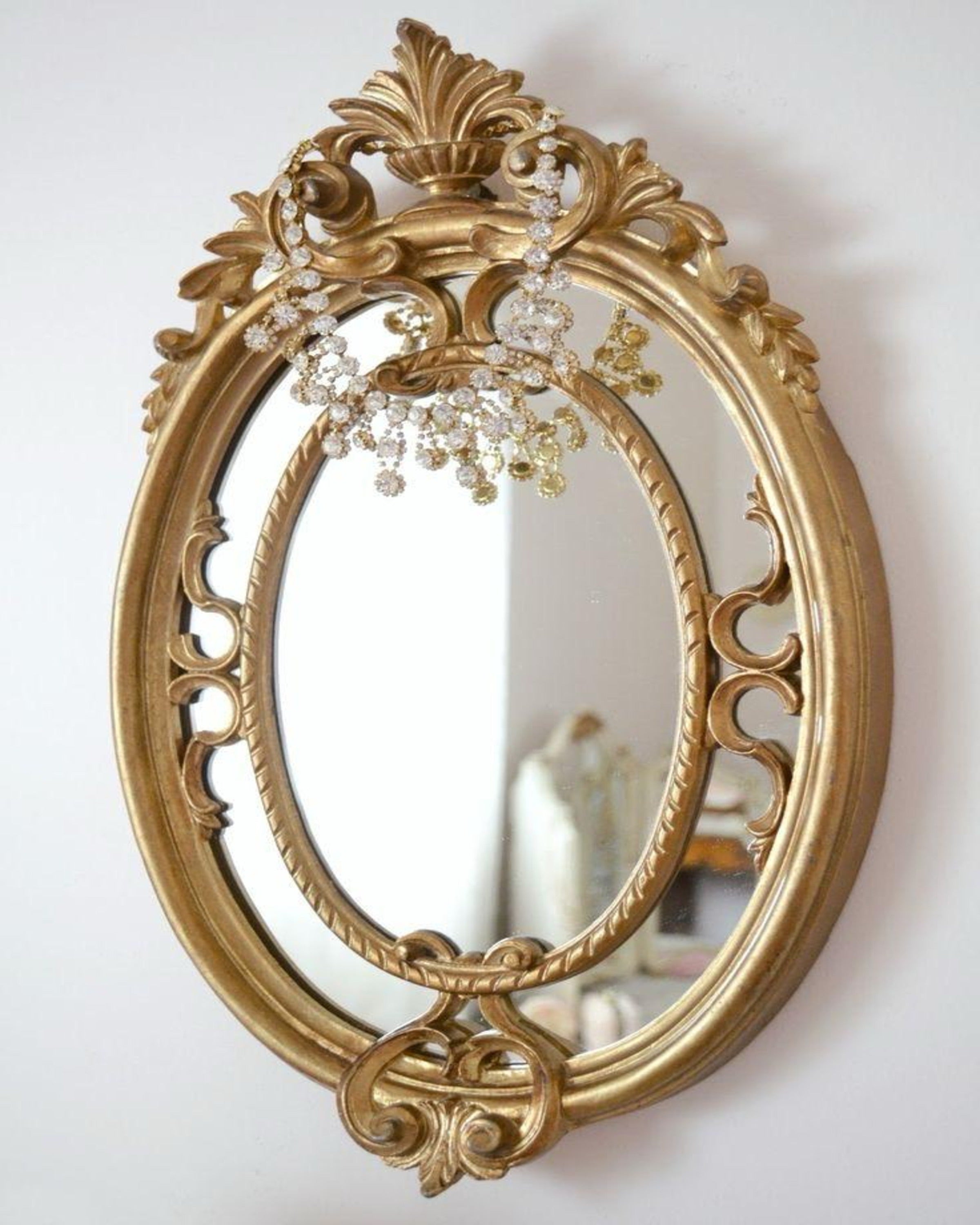 Perfection Round Gold Leaf Mirrors ANGIE HOMES