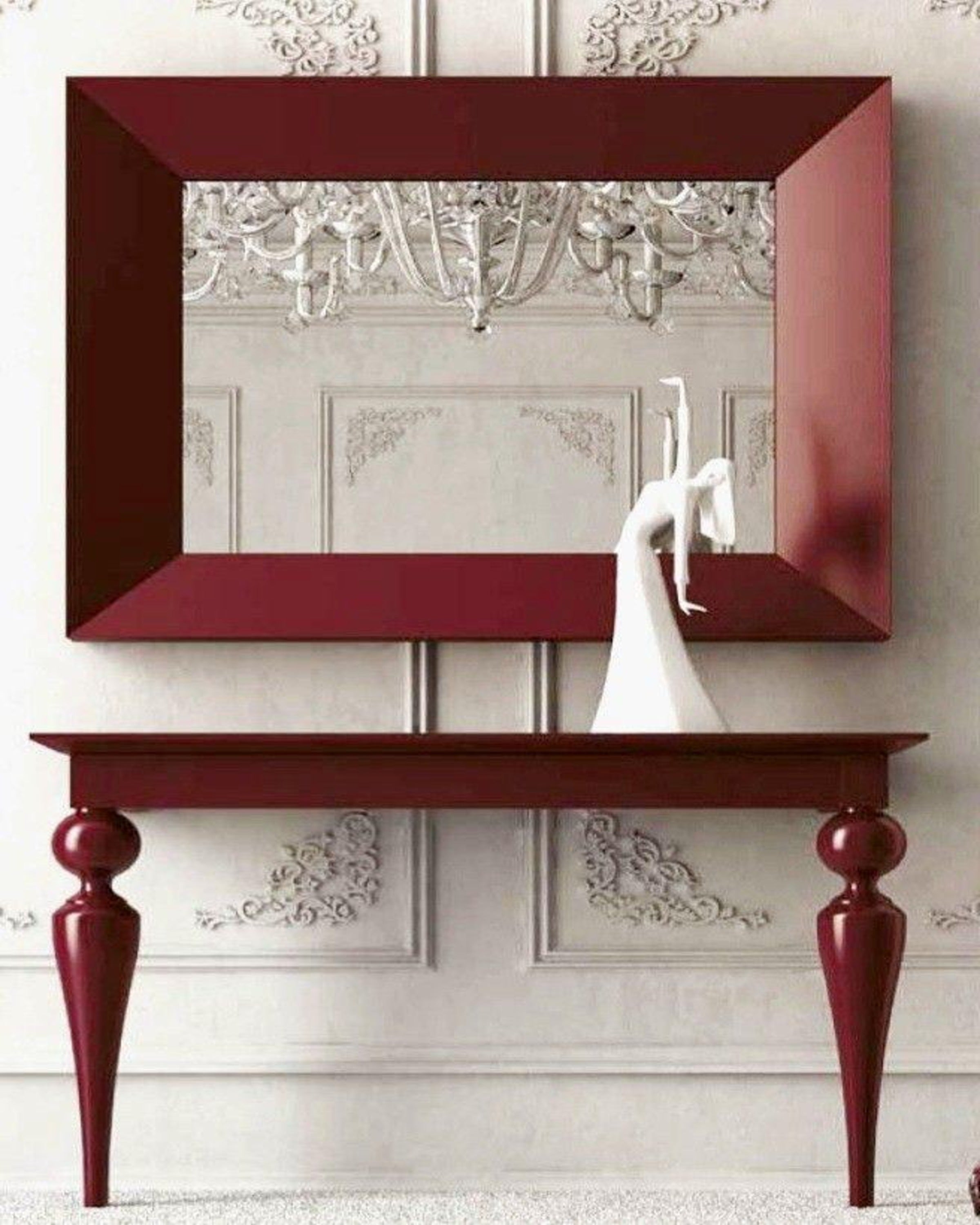 Pipe Stylish Red Side Table ANGIE HOMES