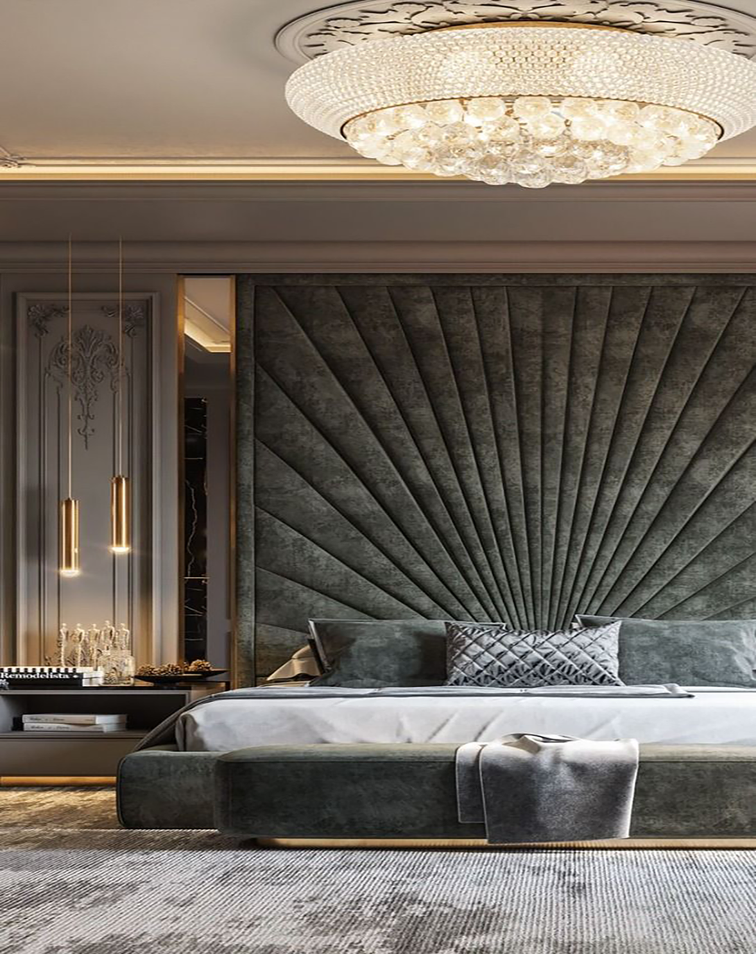 Poppy Fusion Low Bed With Quitted Head Board ANGIE HOMES