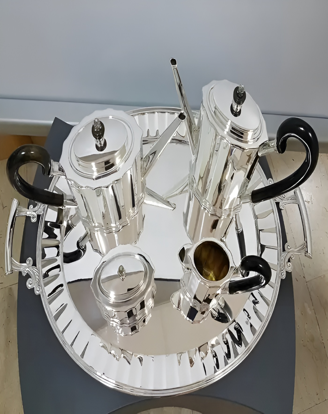 Prestige Classic Silver Plated Tea Set and Tray