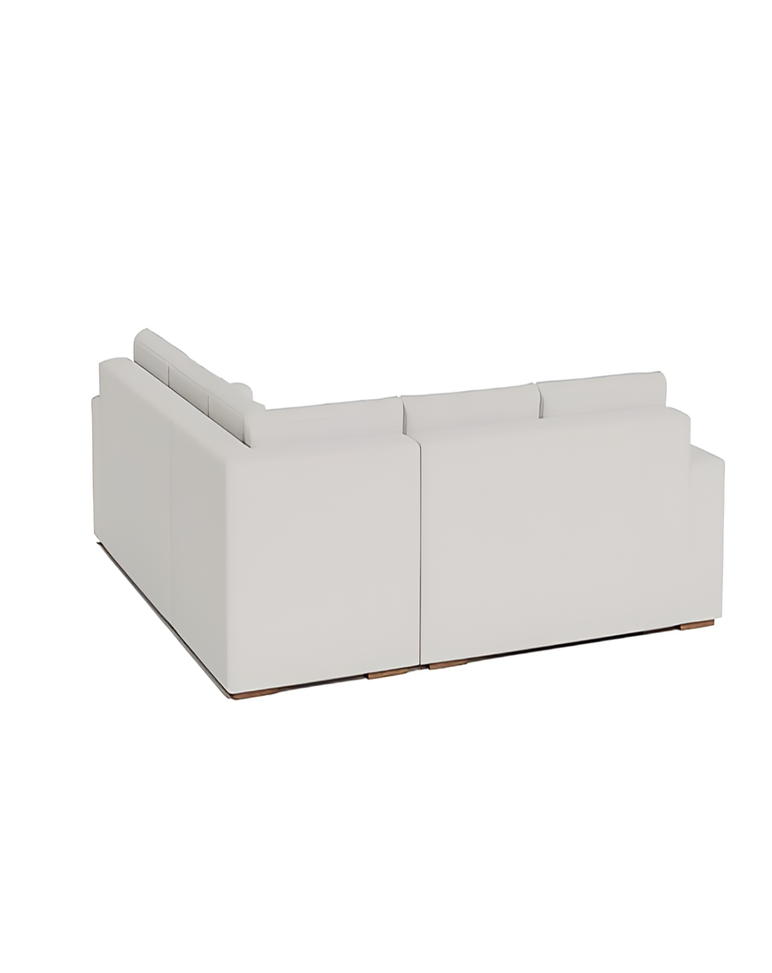 Preston White L SHAPE SOFA | 4 seater L shape sofa ANGIE HOMES