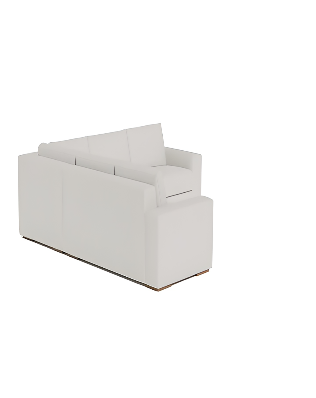 Preston White L SHAPE SOFA | 4 seater L shape sofa ANGIE HOMES