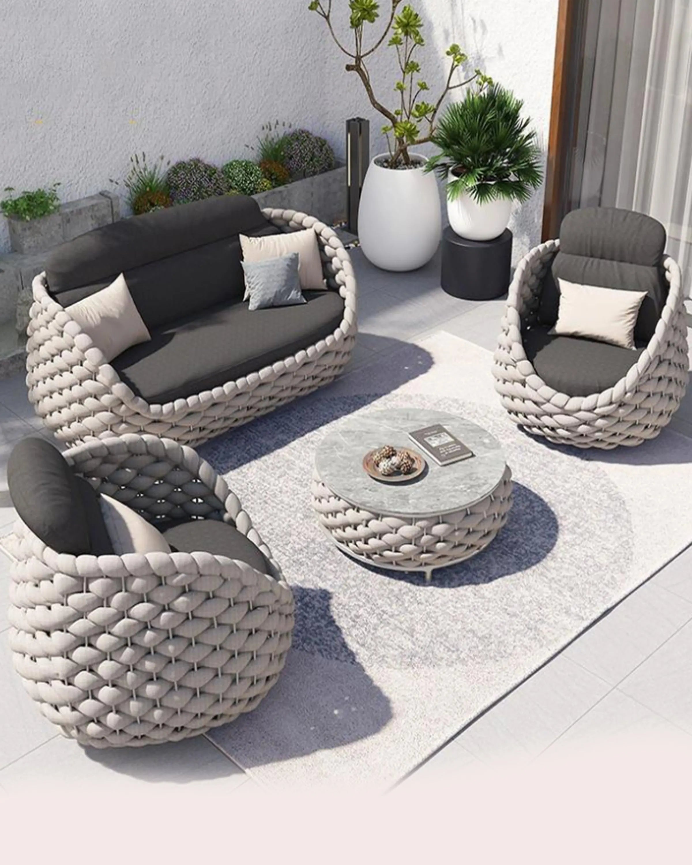 Prestonic Sofa Set - Out Door Furniture ANGIE HOMES