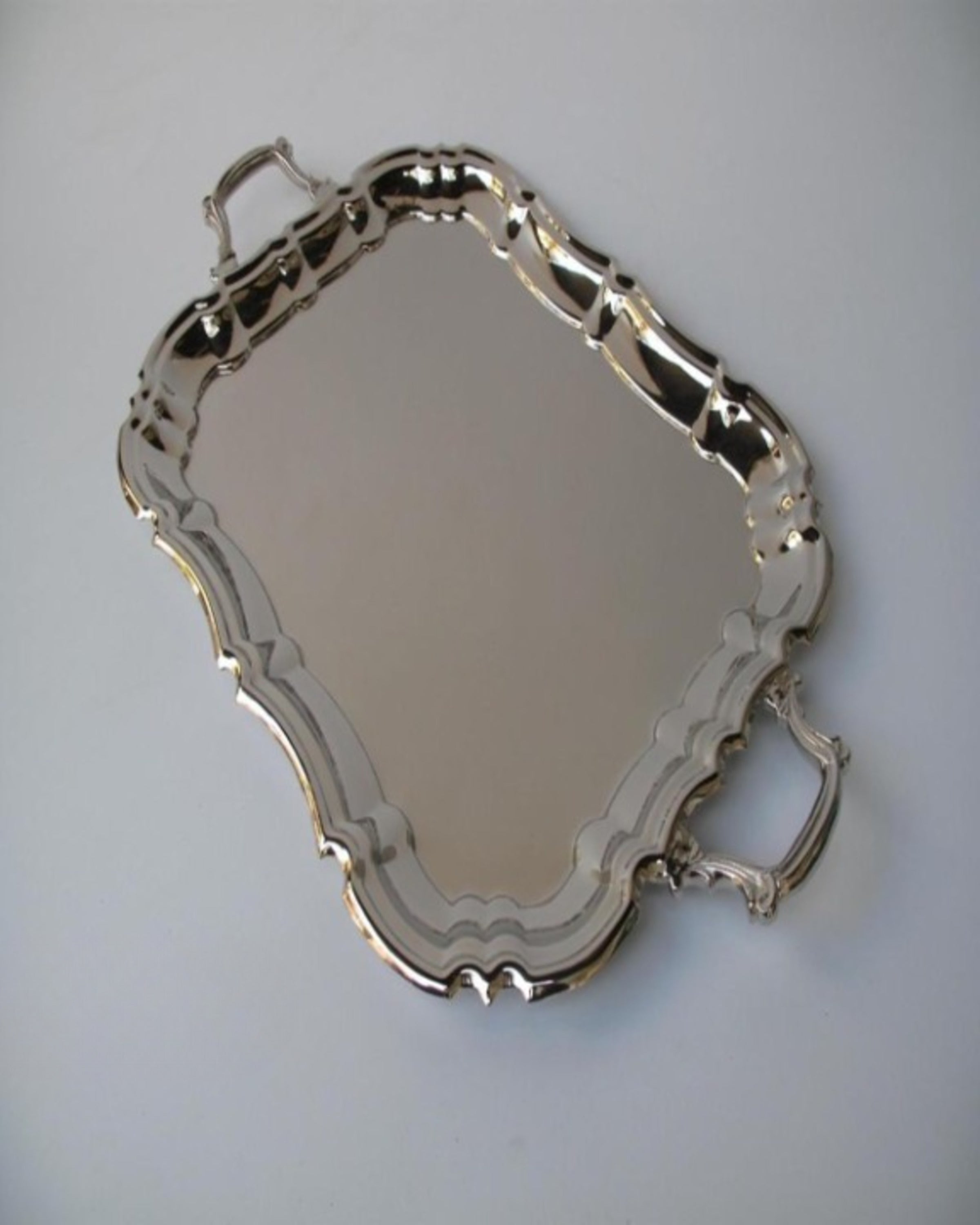 Pristine Stylish Silver Plated Rectangle Tray ANGIE HOMES