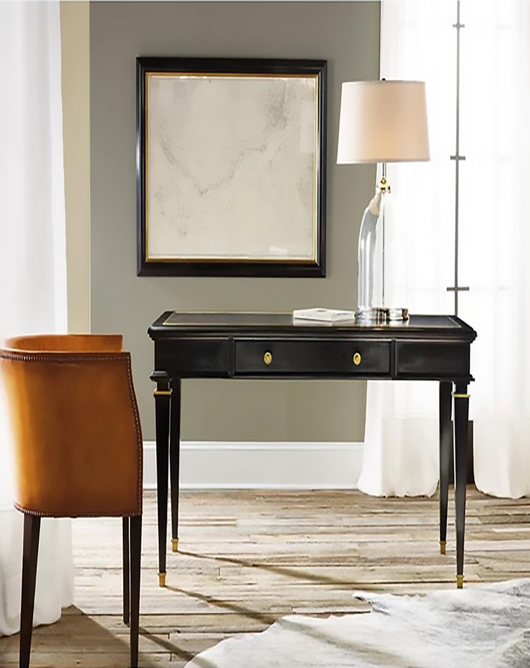 Pristine Black Desk ANGIE HOMES