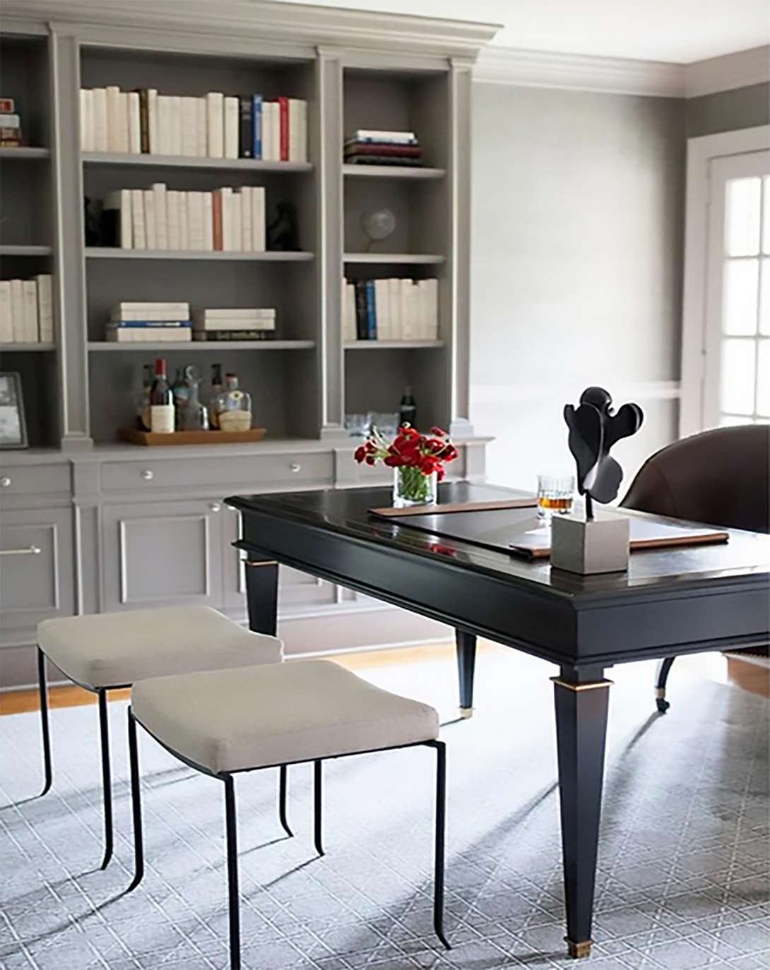 Pristine Black Desk ANGIE HOMES
