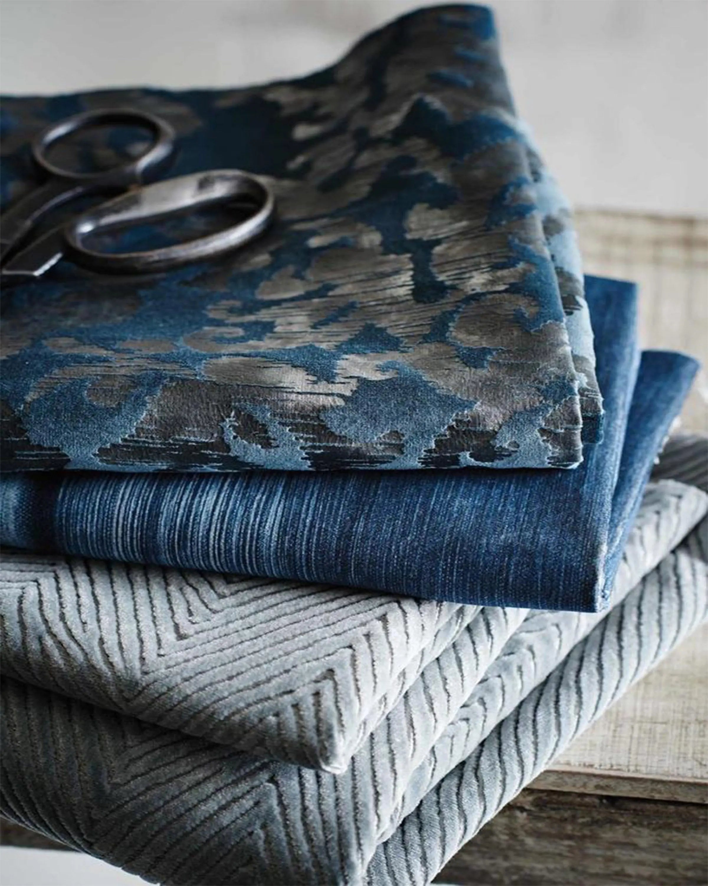 Quist Blue Luxury Fabric