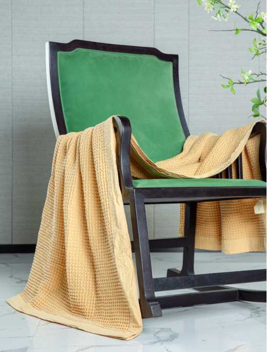 RIC YELLOW LUXURY  WOOL & KNIT CASHMERE  BLANKET AND THROWS- ANGIE'S HOMES ANGIE KRIPALANI DESIGN - ANGIE HOMES