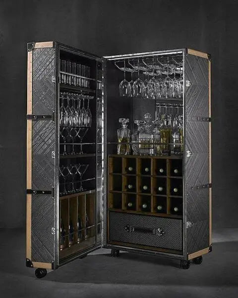 RIO BLACK MODERN LEATHER-BAR ANGIE HOMES