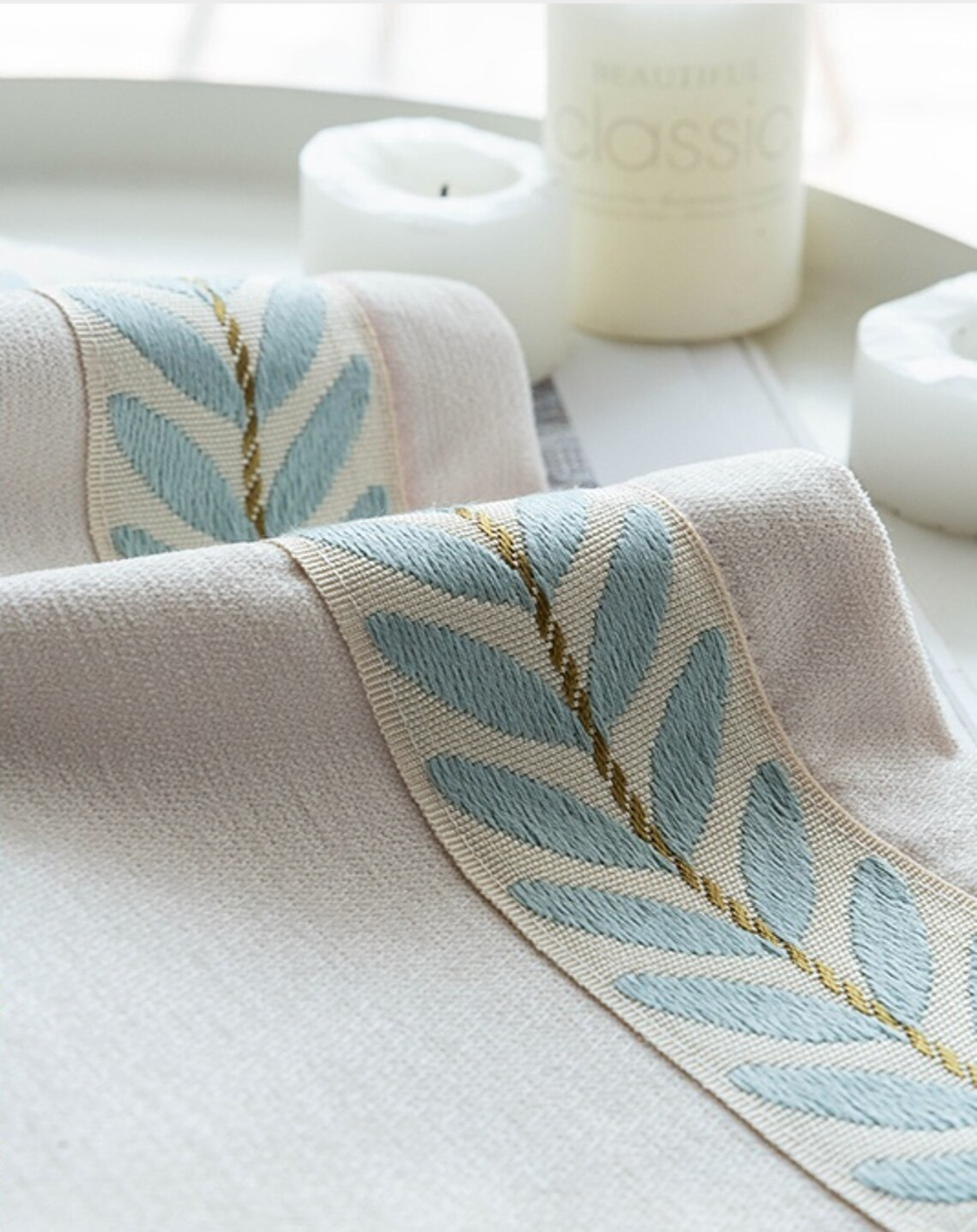 ROHIRA LIGHT BLUE EMBROIRED CURTAINS ANGIE HOMES