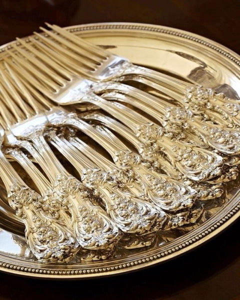 Radiant Gold Finish Luxury Fork Set - Angie Homes Silverware