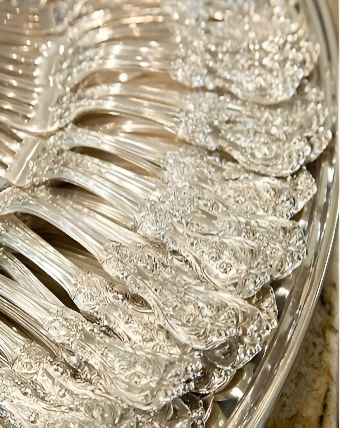 Radiant Gold Finish Luxury Fork Set - Angie Homes Silverware ANGIE HOMES