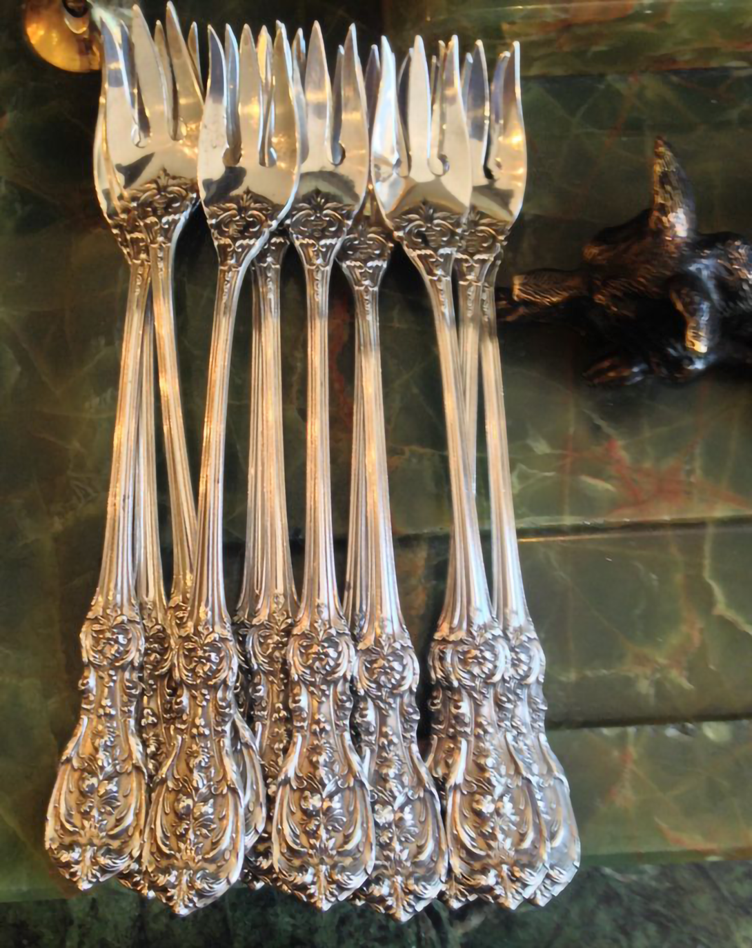 Radiant Gold Finish Luxury Fork Set - Angie Homes Silverware ANGIE HOMES