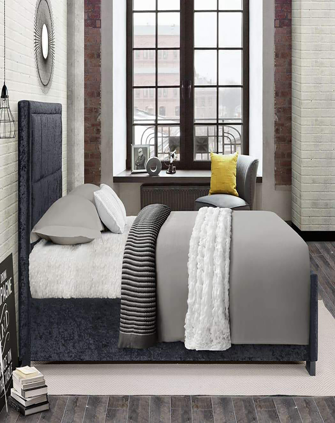 Rayne Black kingqueen size bed with storage box