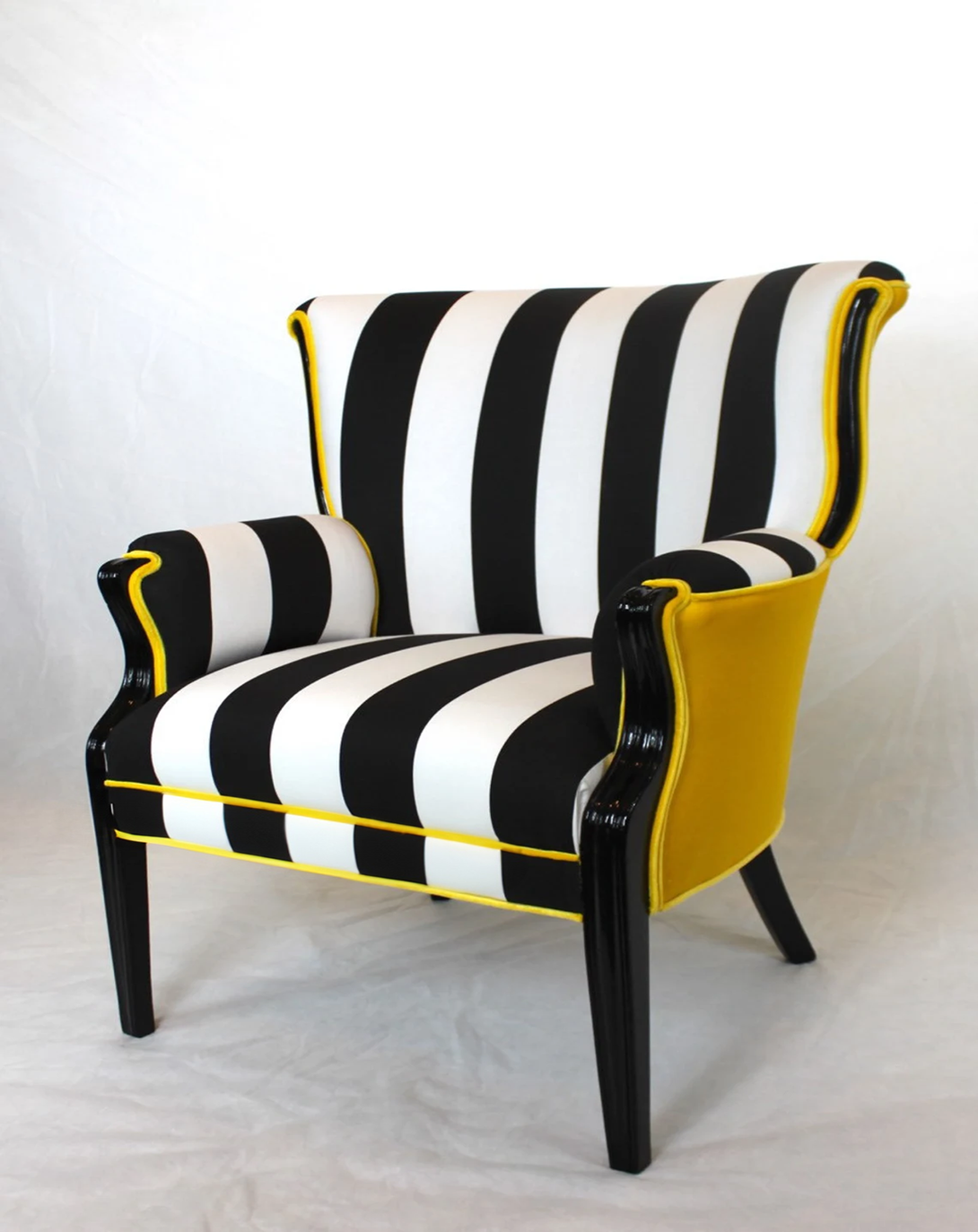 Reclining Black And White Luxury Sofa Chair ANGIE HOMES