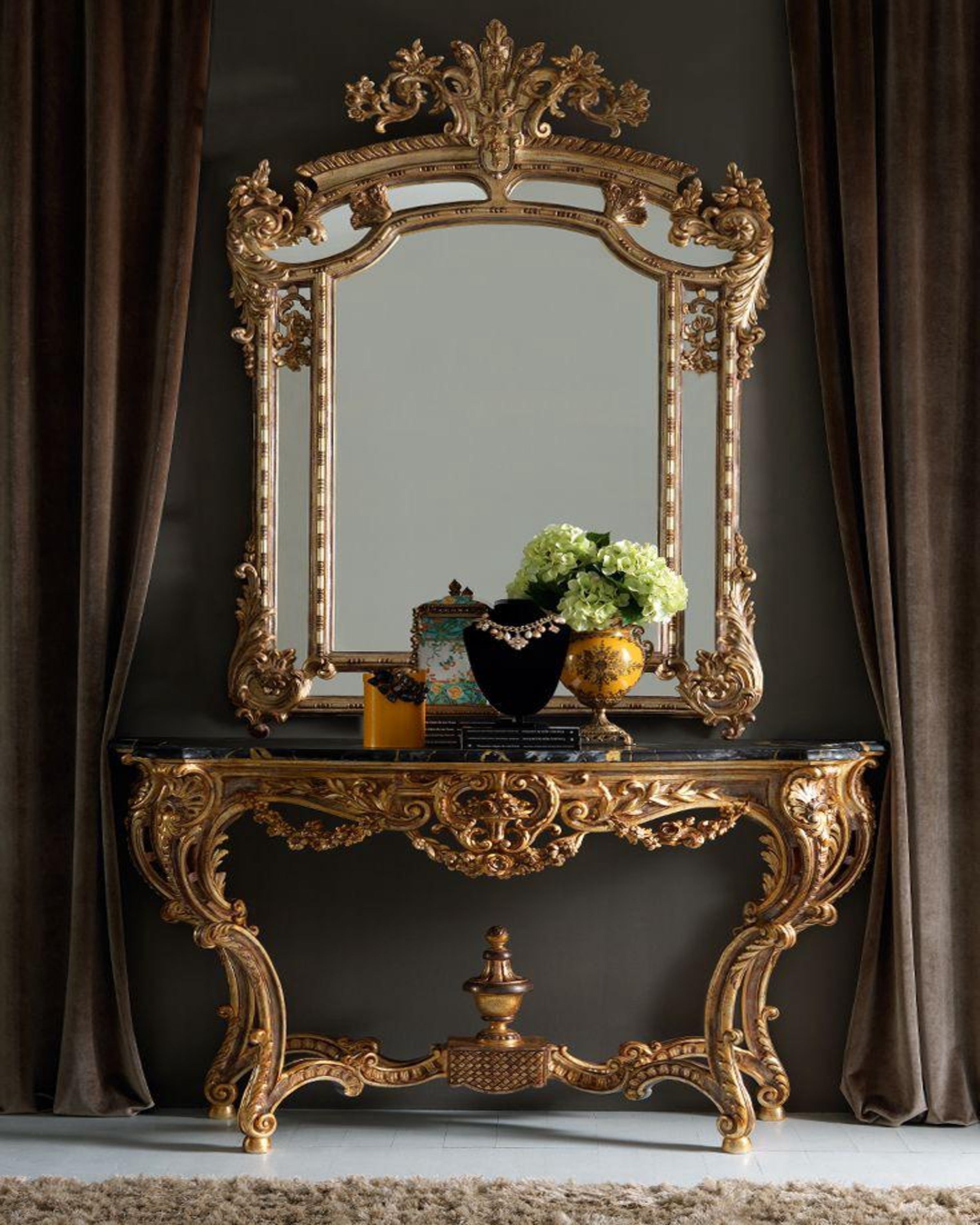 Refined Gold Leaf Mirrors ANGIE HOMES